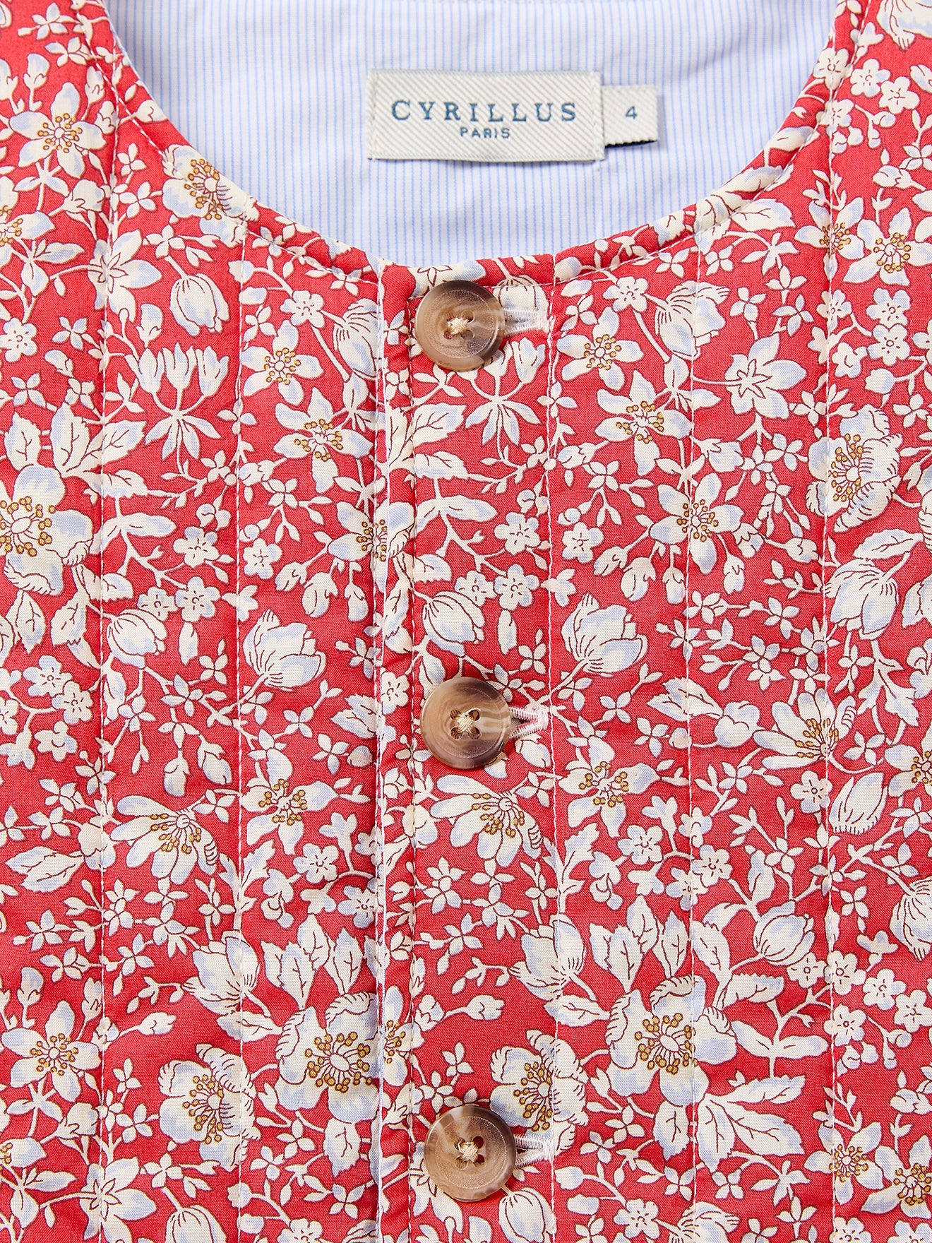 Mädchenweste aus Liberty®-Stoff, gesteppt