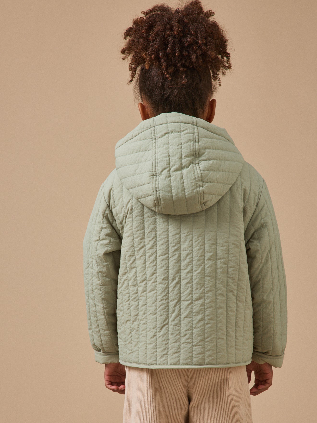 Mädchen Steppjacke mit Sherpa-Kragen