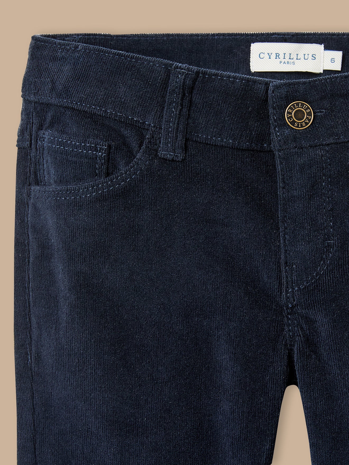 Mädchen Slim Fit Hose aus Velours