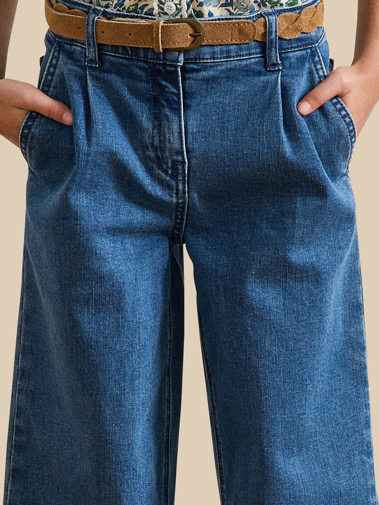 Mädchen-Jeans, weiter Schnitt