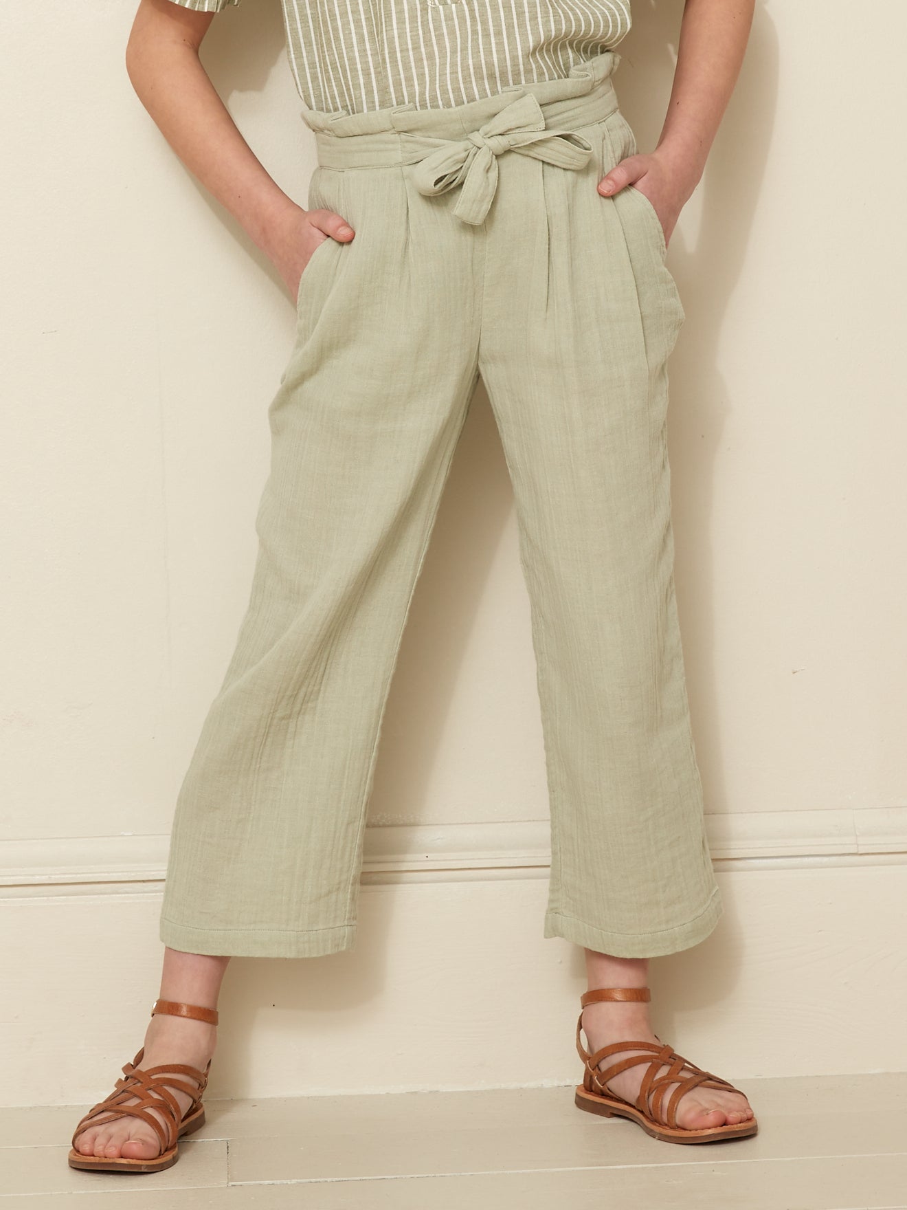 Mädchen-Hose aus Baumwollgaze – Kollektion « Junior »
