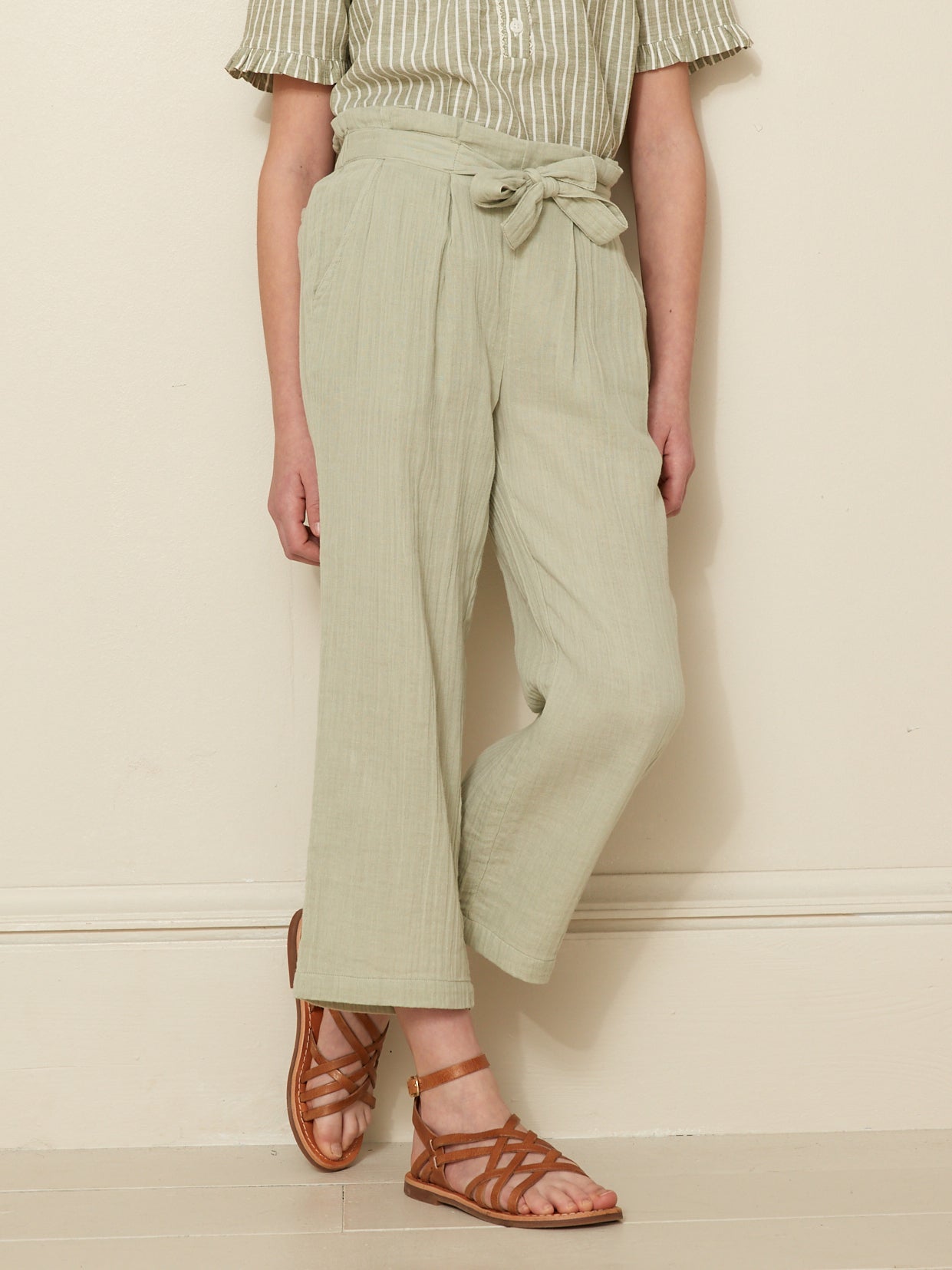 Mädchen-Hose aus Baumwollgaze – Kollektion « Junior »