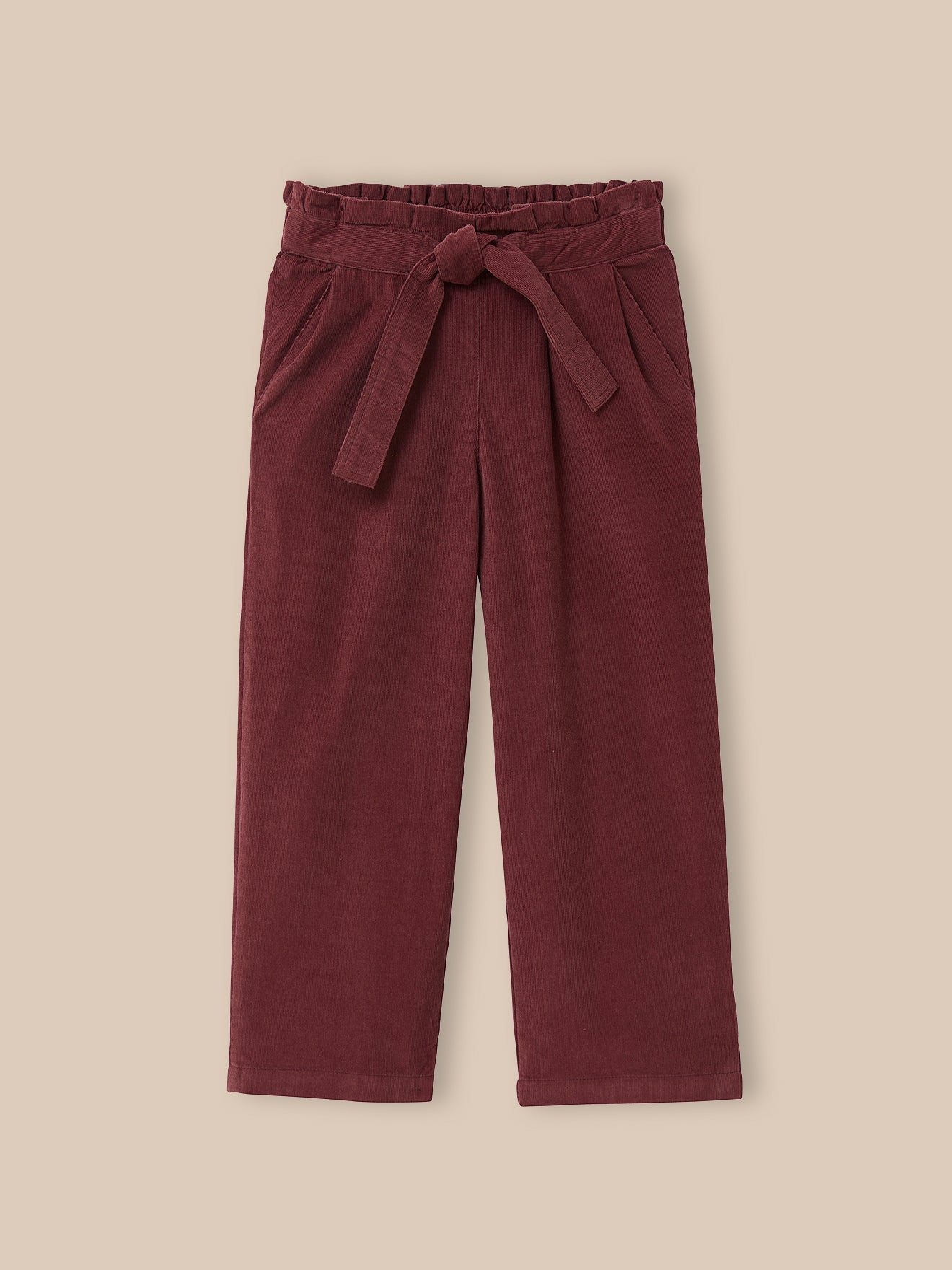 Mädchenhose, weit, aus Velours