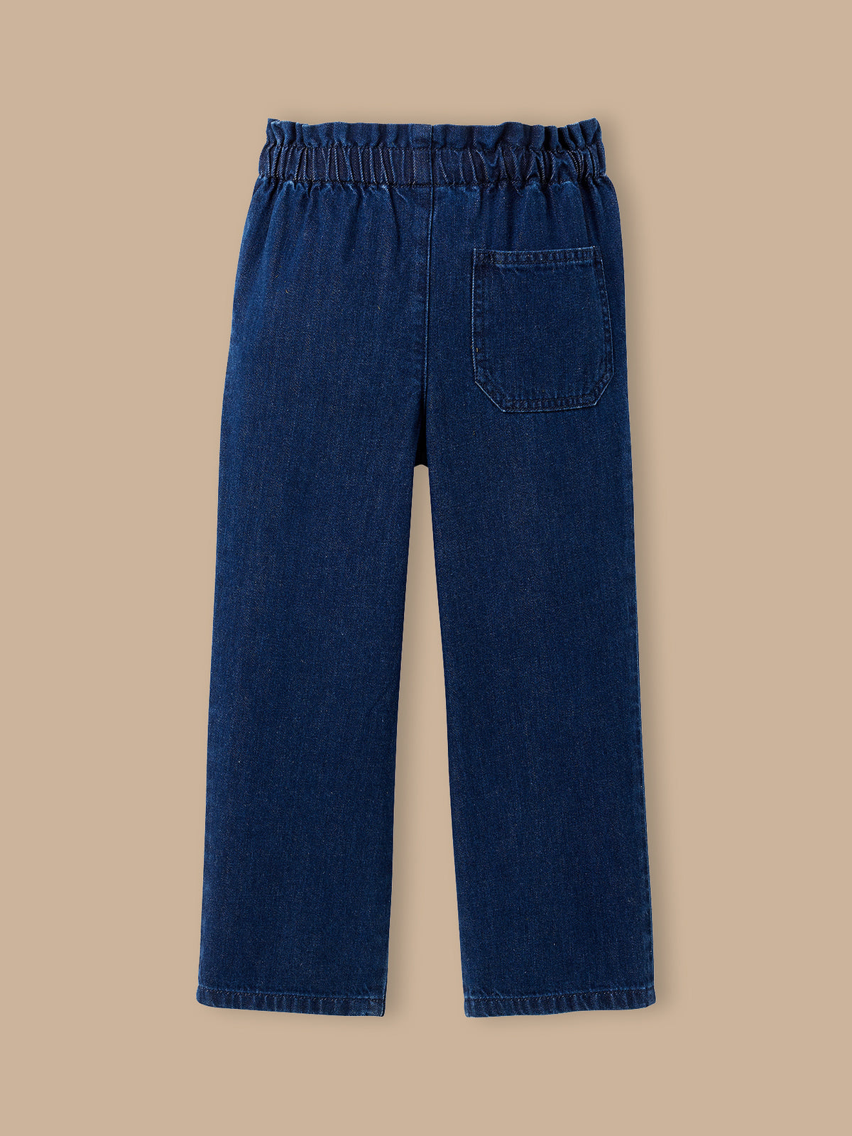 Mädchenhose aus leichtem Denim, weit geschnitten