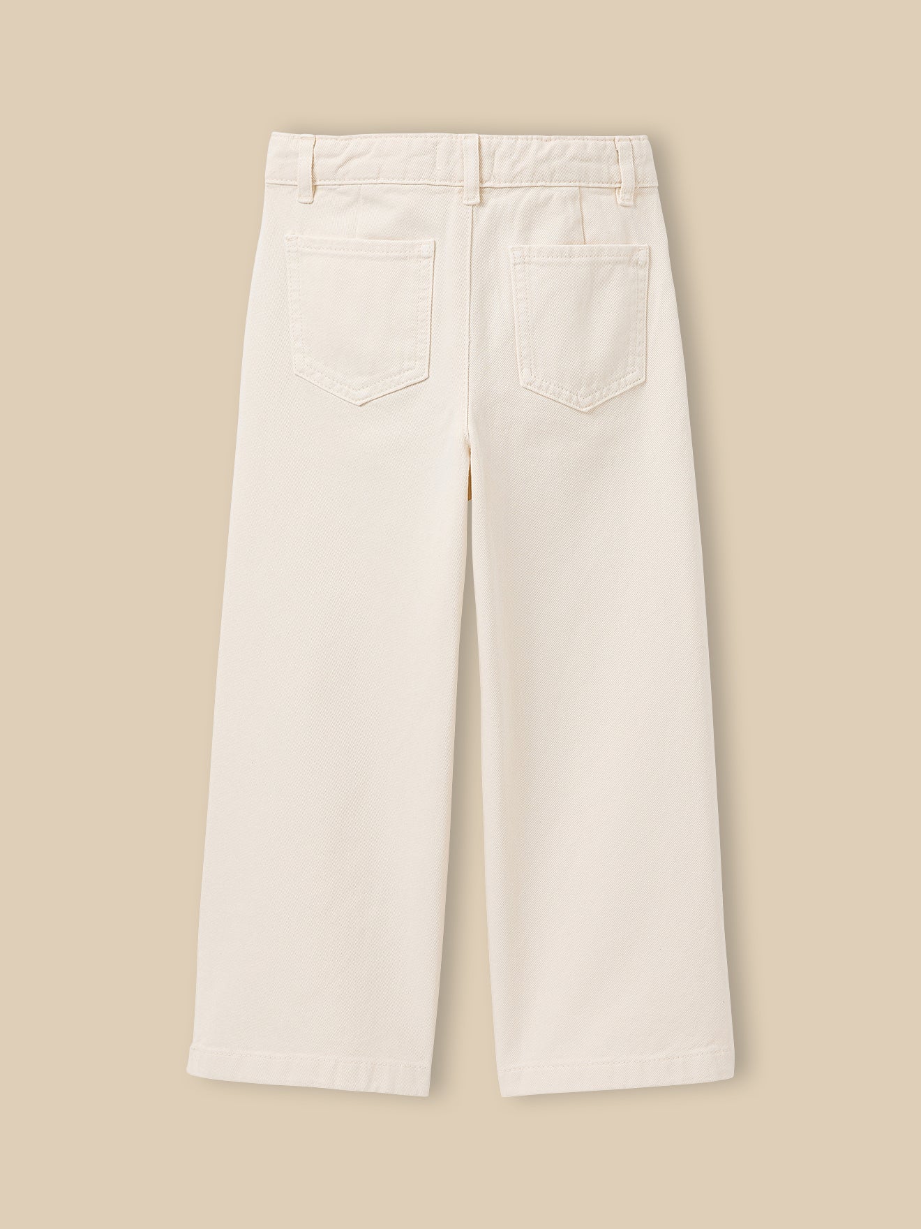 Mädchen-Hose aus gefärbtem Denim, weiter Schnitt – Kollektion « Junior »