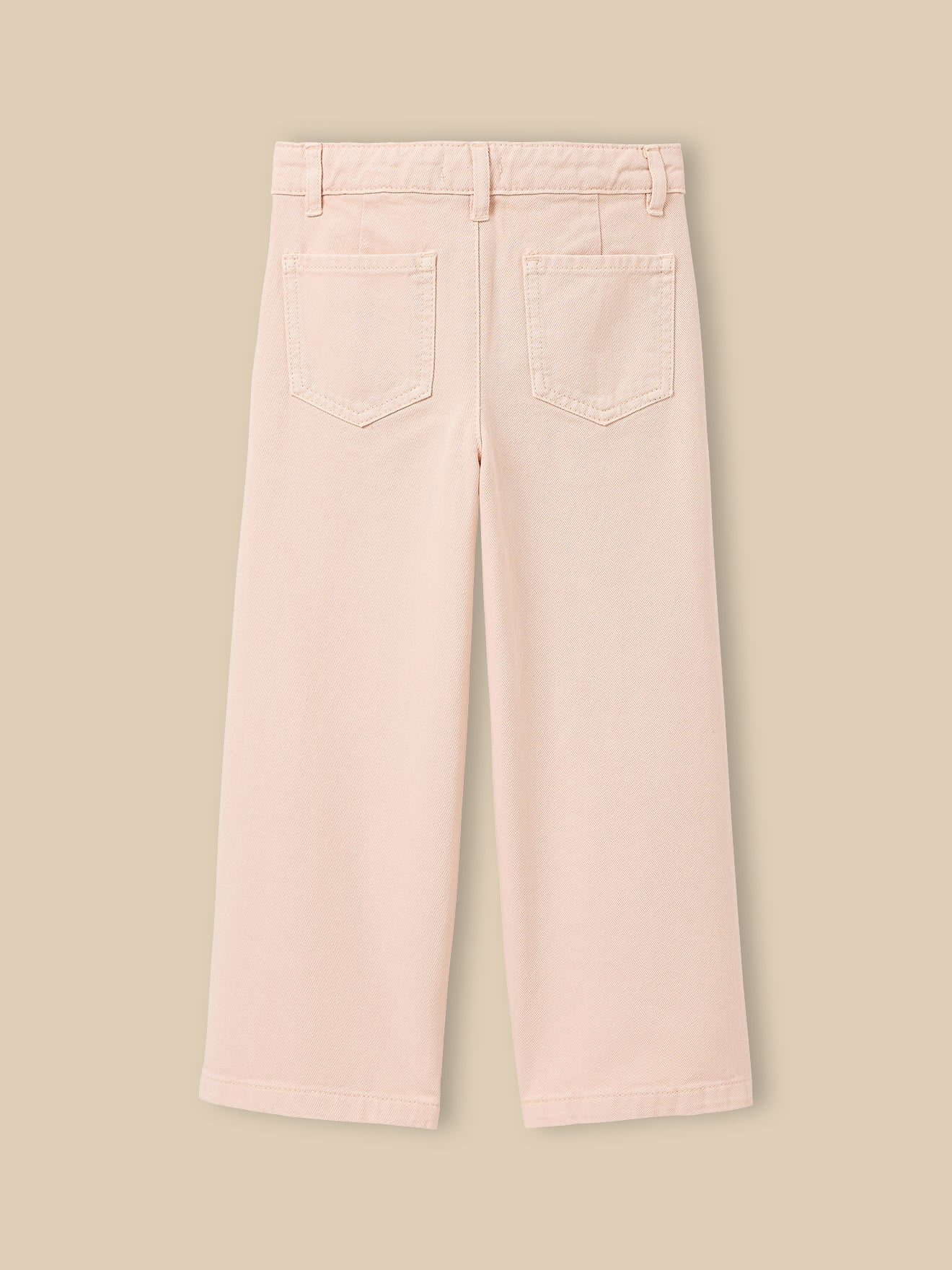 Mädchen-Hose aus gefärbtem Denim, weiter Schnitt – Kollektion « Junior »