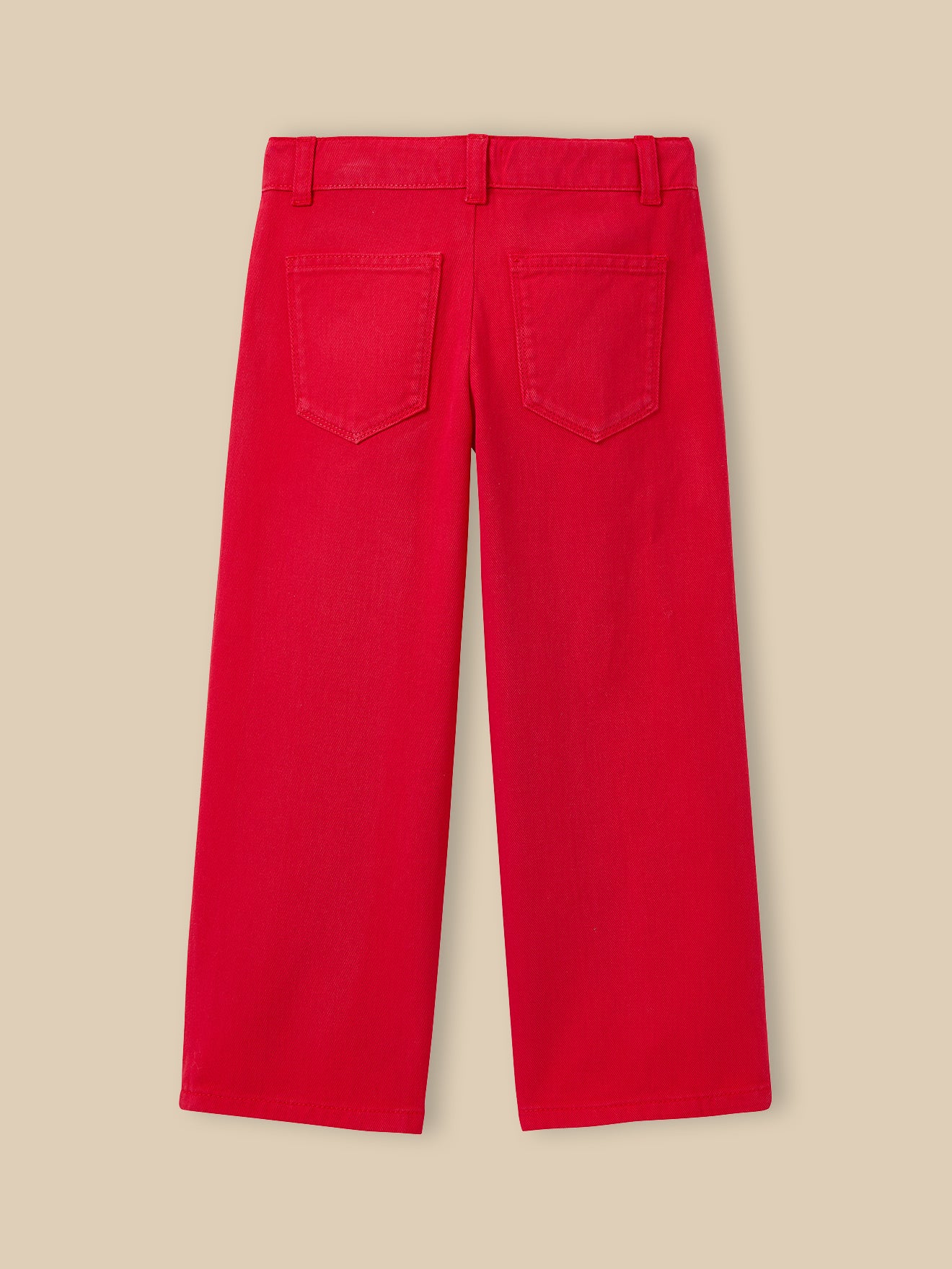 Mädchenhose aus Denim, gerade geschnitten