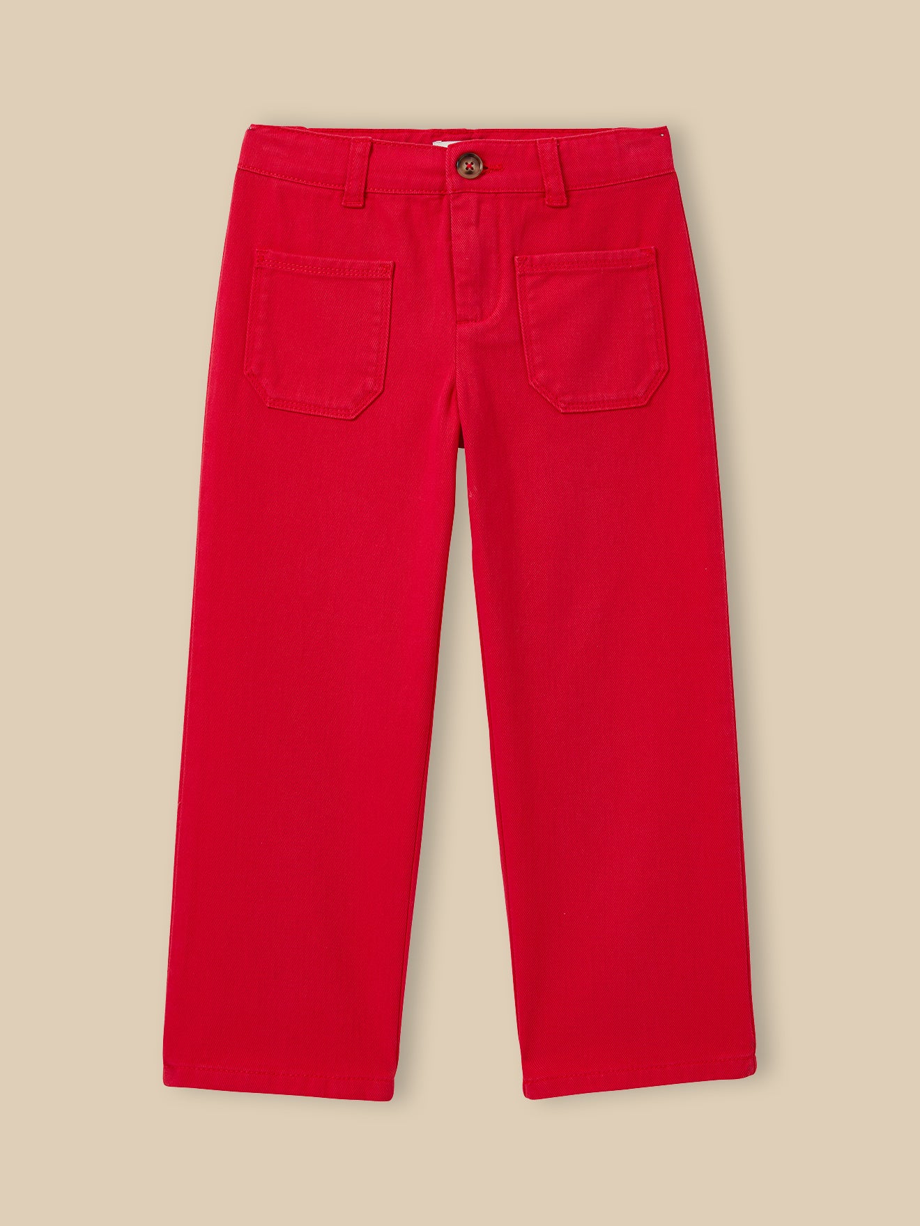 Mädchenhose aus Denim, gerade geschnitten