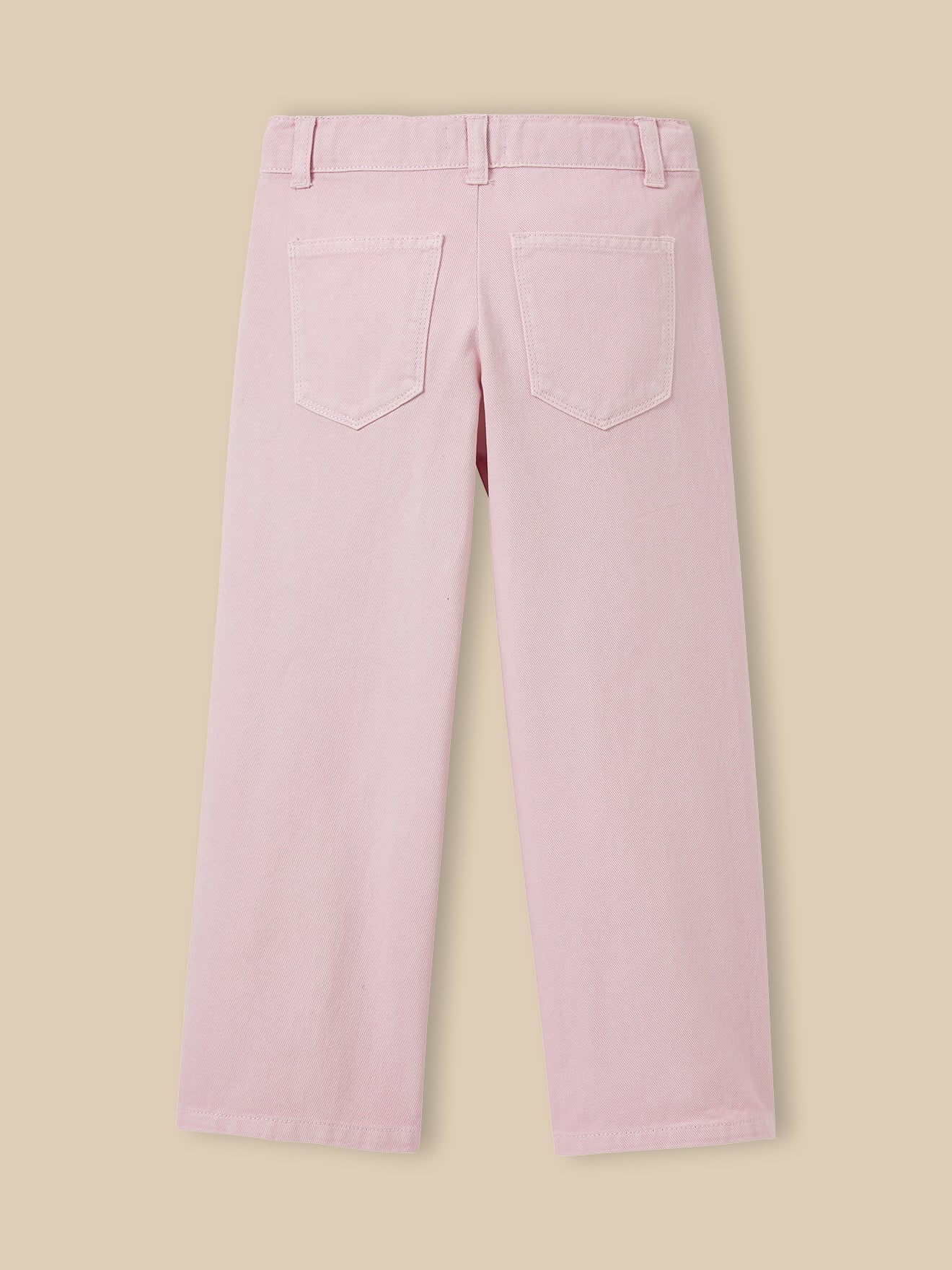 Mädchenhose aus Denim, gerade geschnitten