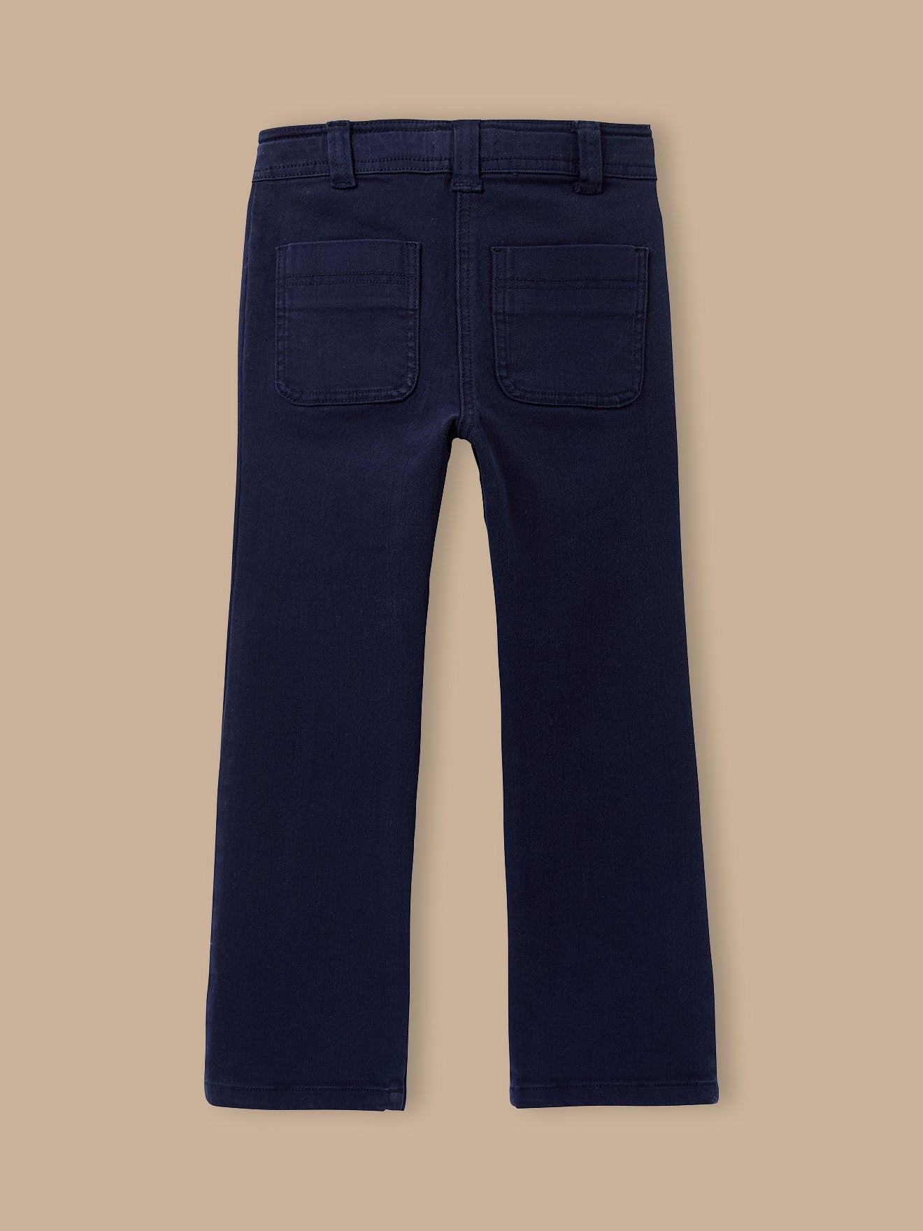 Mädchen-Schlaghose aus Twill-Stoff
