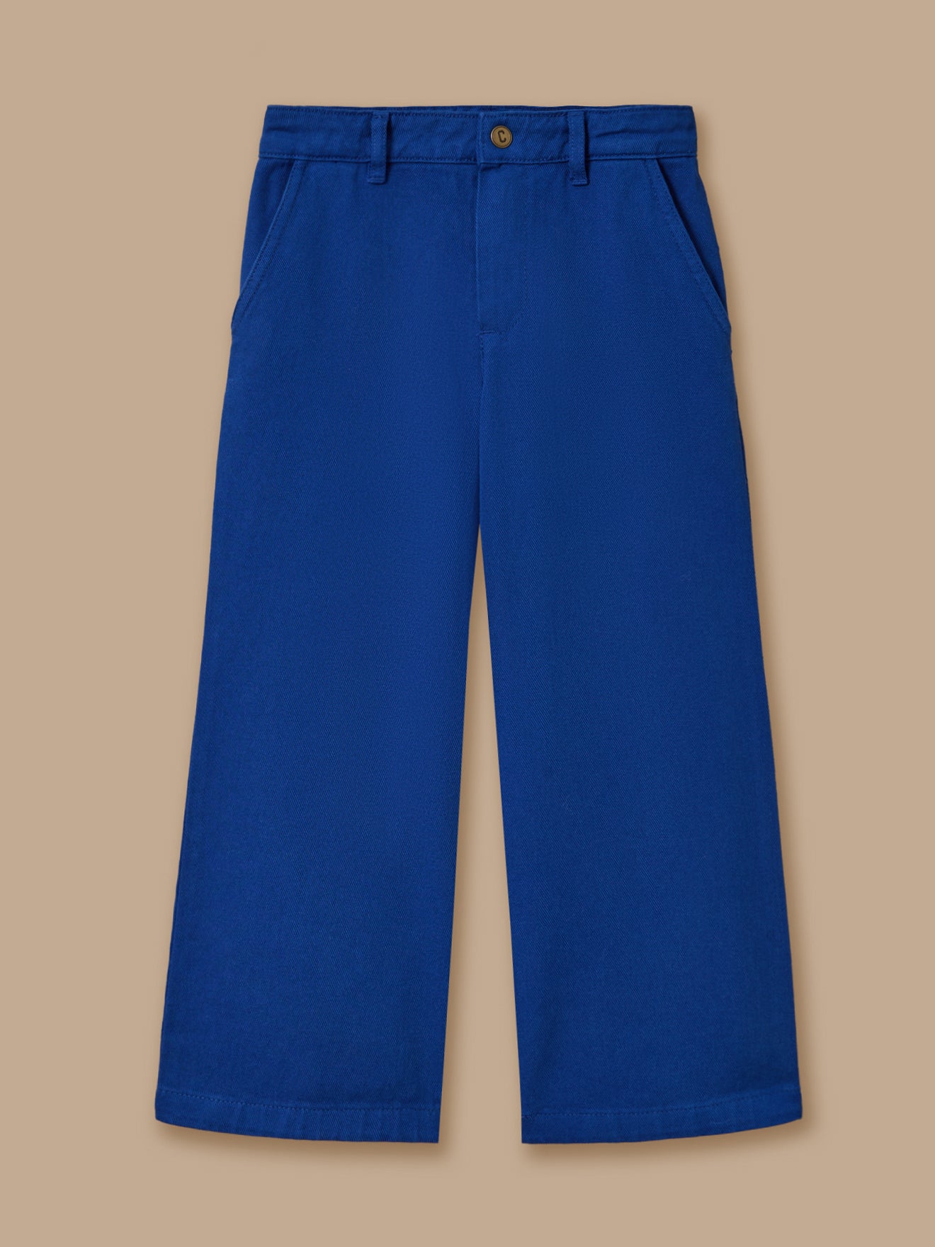Mädchenhose, weit, aus Twill
