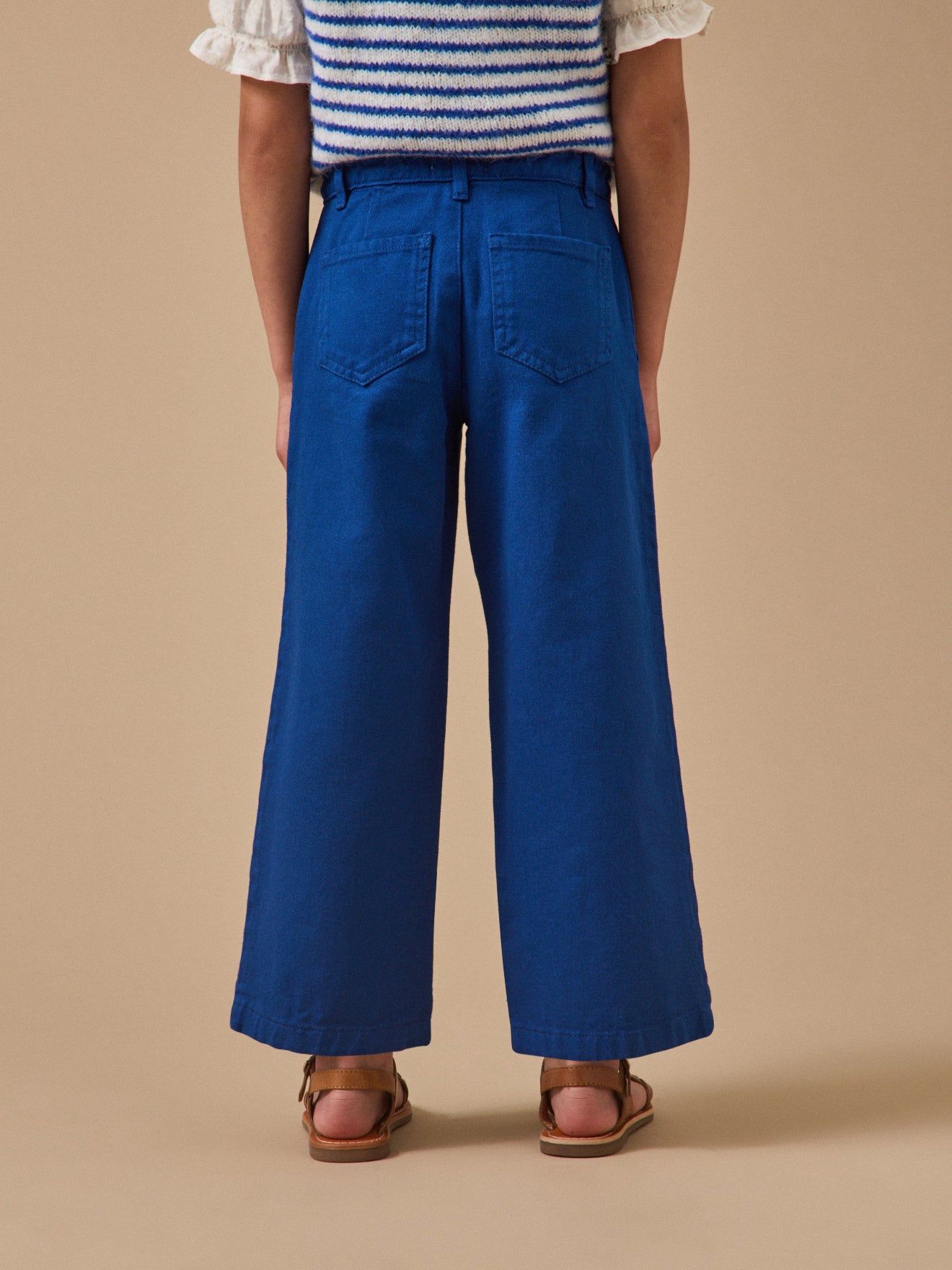 Mädchenhose, weit, aus Twill