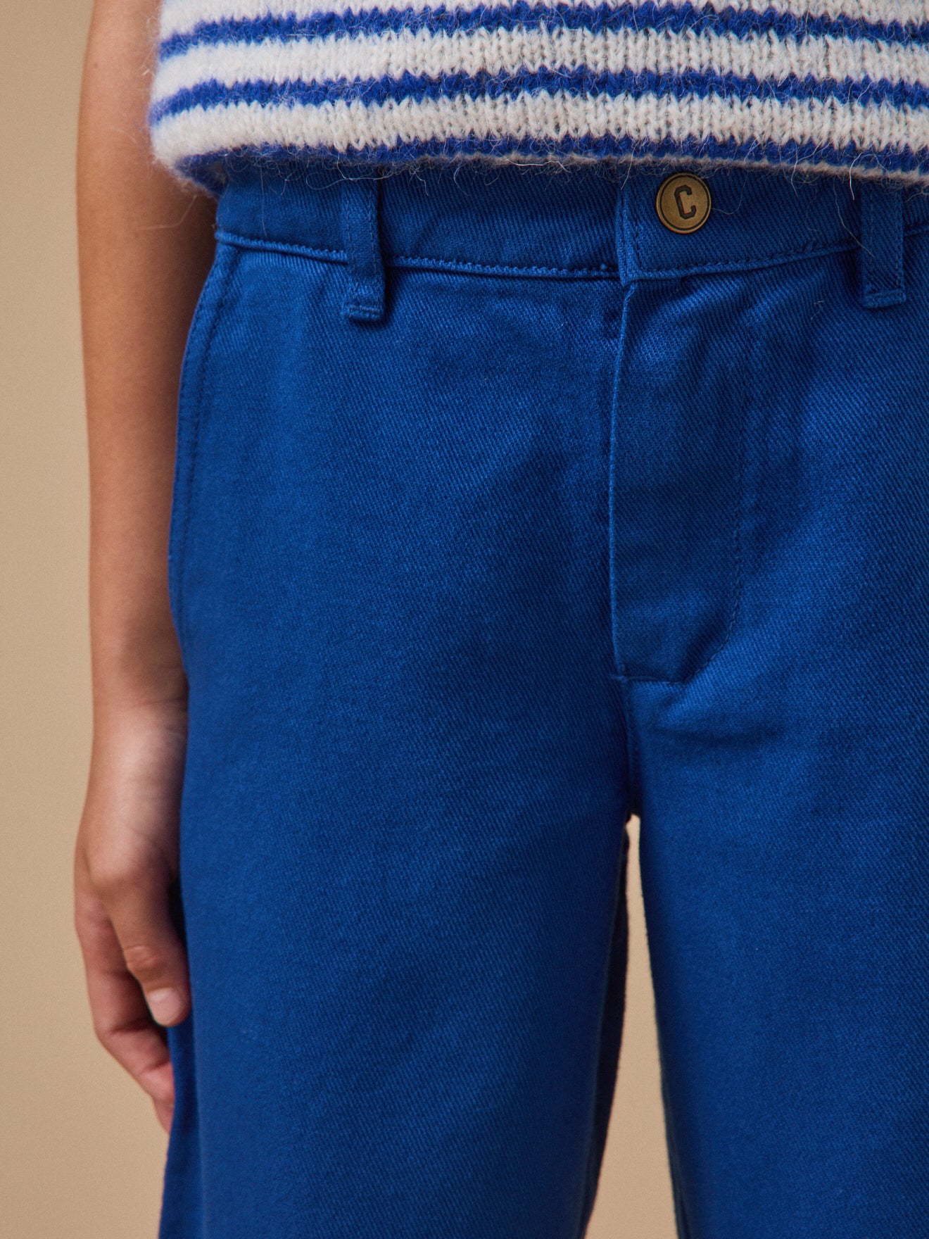 Mädchenhose, weit, aus Twill
