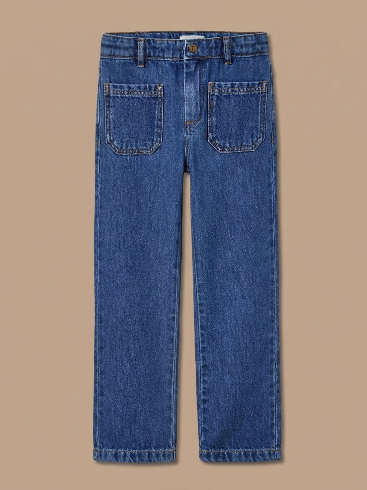 Mädchenhose, gerade geschnitten, aus Denim