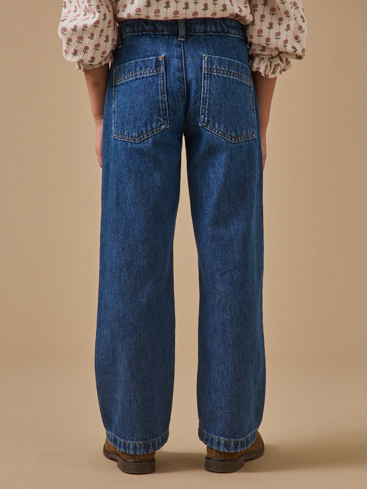 Mädchenhose, gerade geschnitten, aus Denim