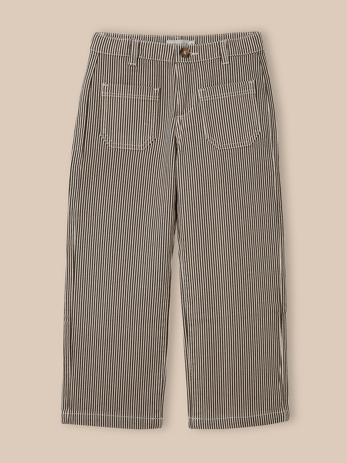 Mädchenhose, gerade geschnitten, gestreift