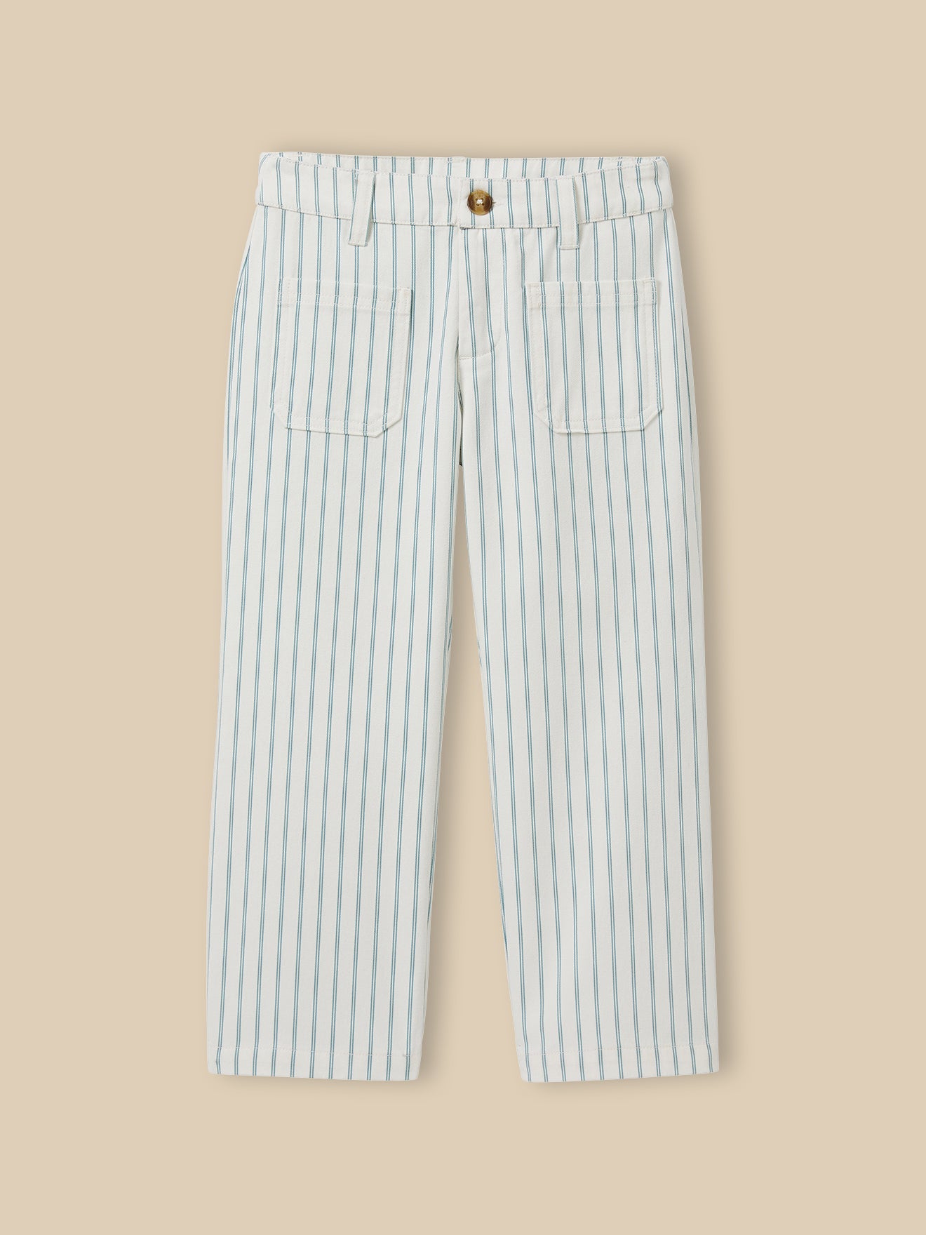 Mädchenhose aus gestreiftem Denim