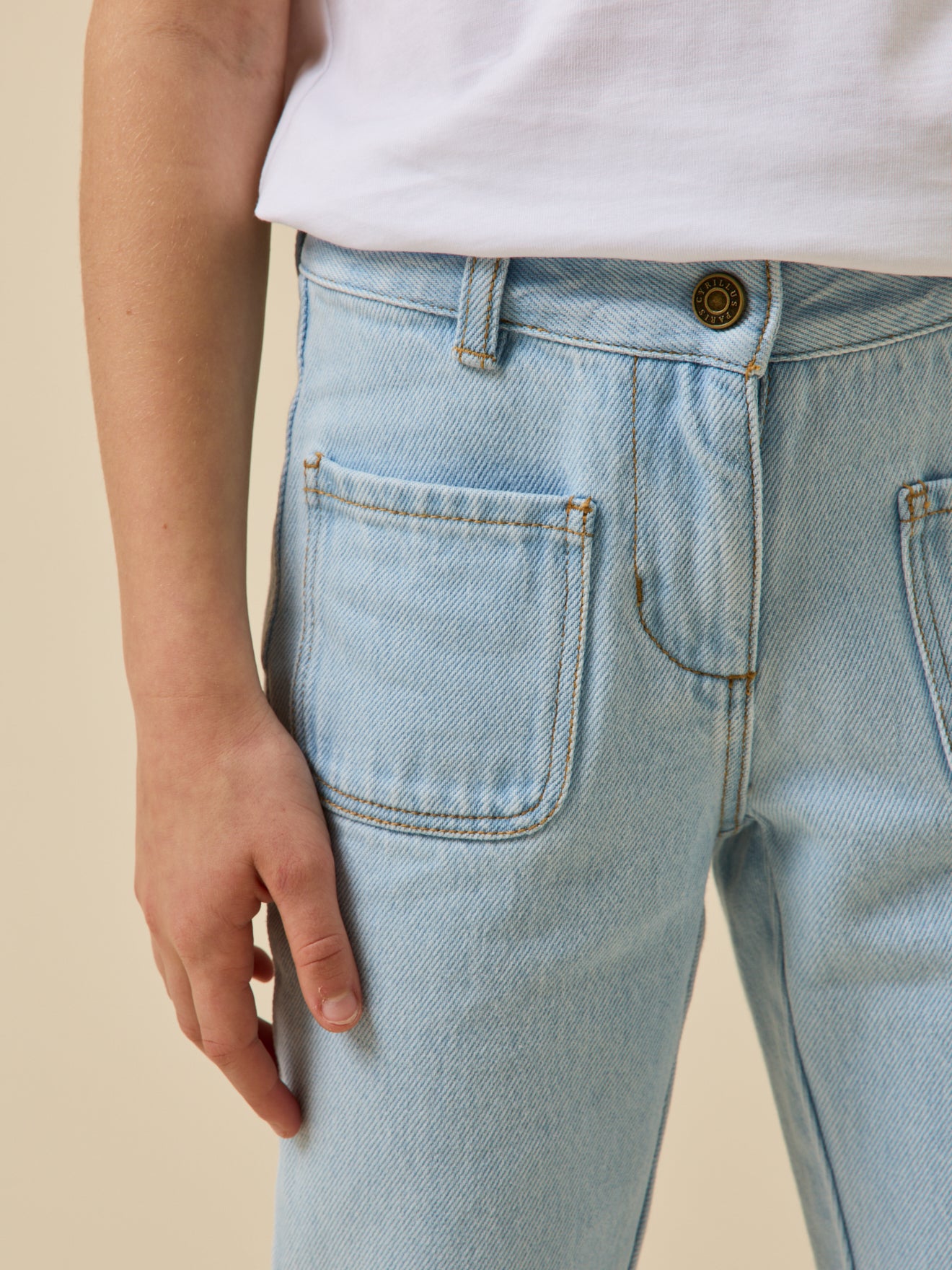 Mädchen-Schlaghose aus Denim