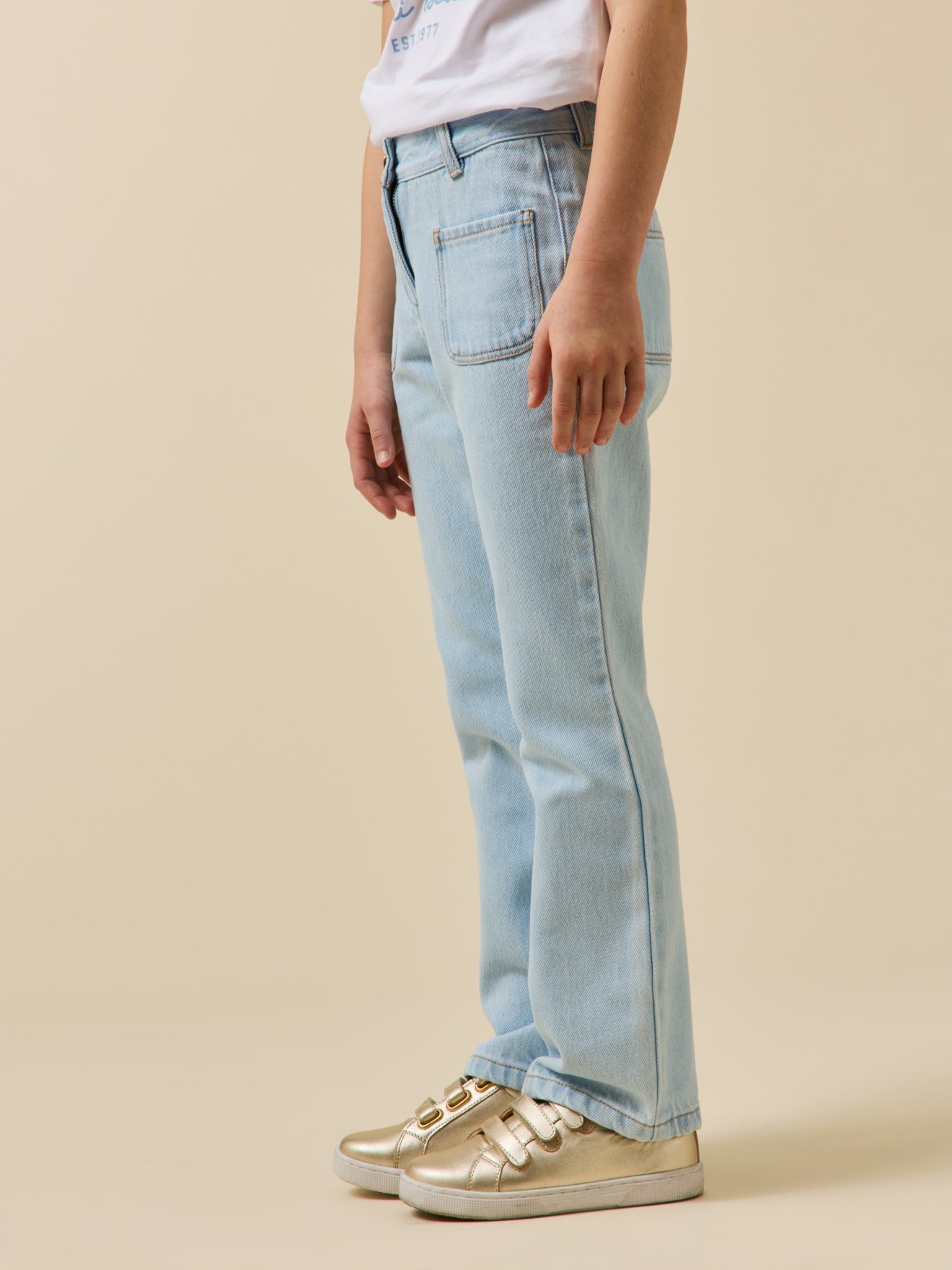 Mädchen-Schlaghose aus Denim