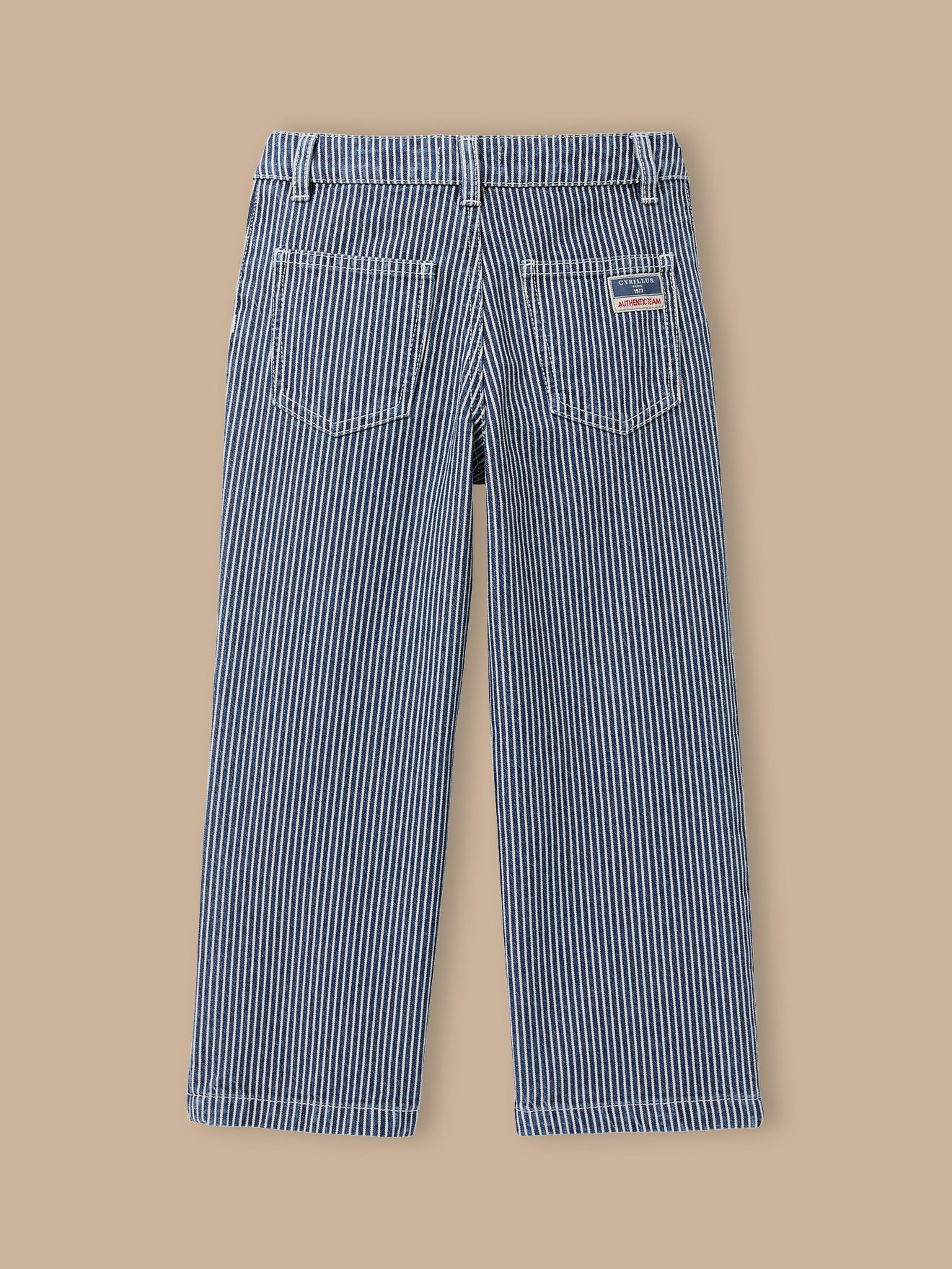 Mädchenhose, gerade geschnitten, gestreift