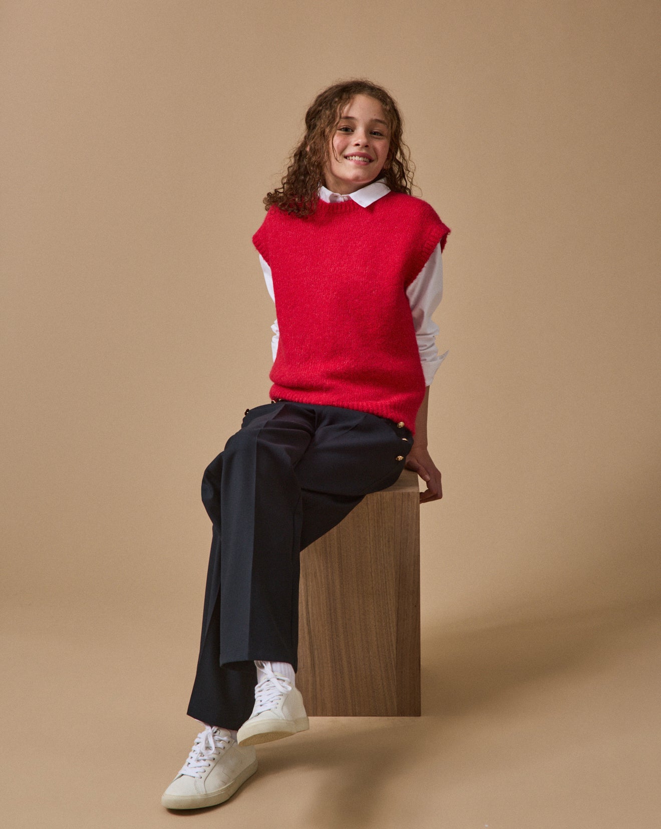 Mädchenhose mit hohem Bund