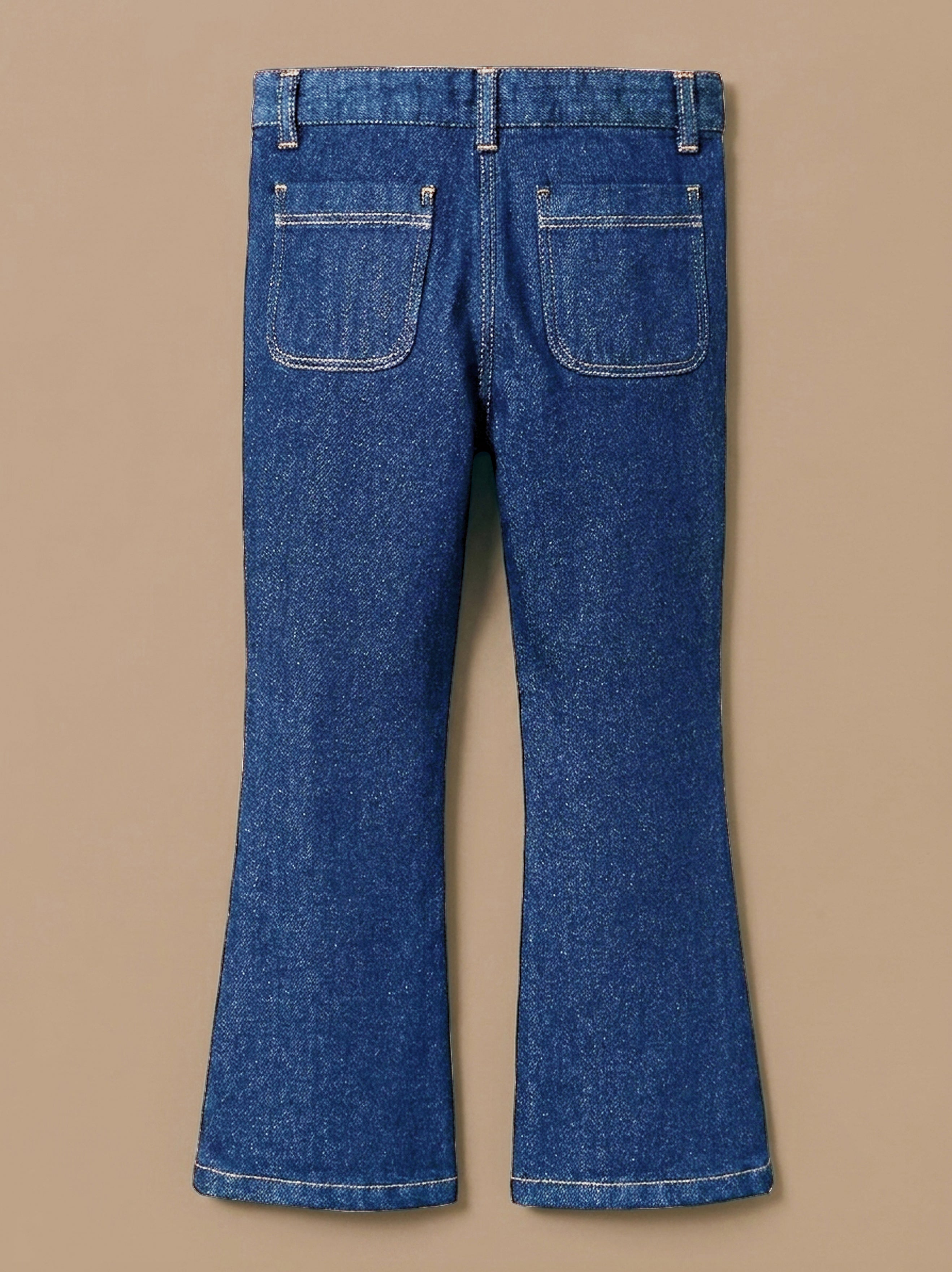 Mädchen-Denimhose, weit