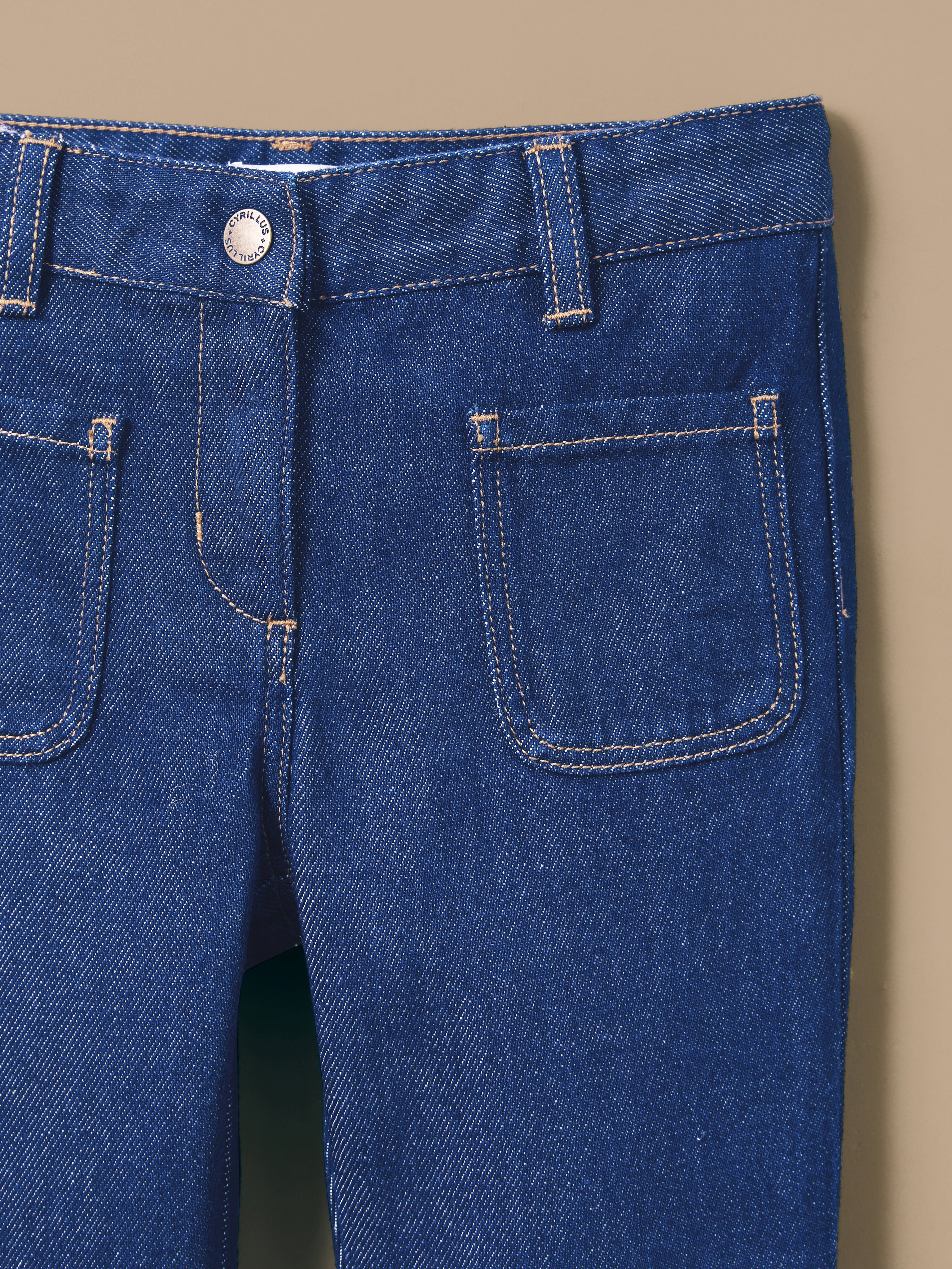 Mädchen-Denimhose, weit