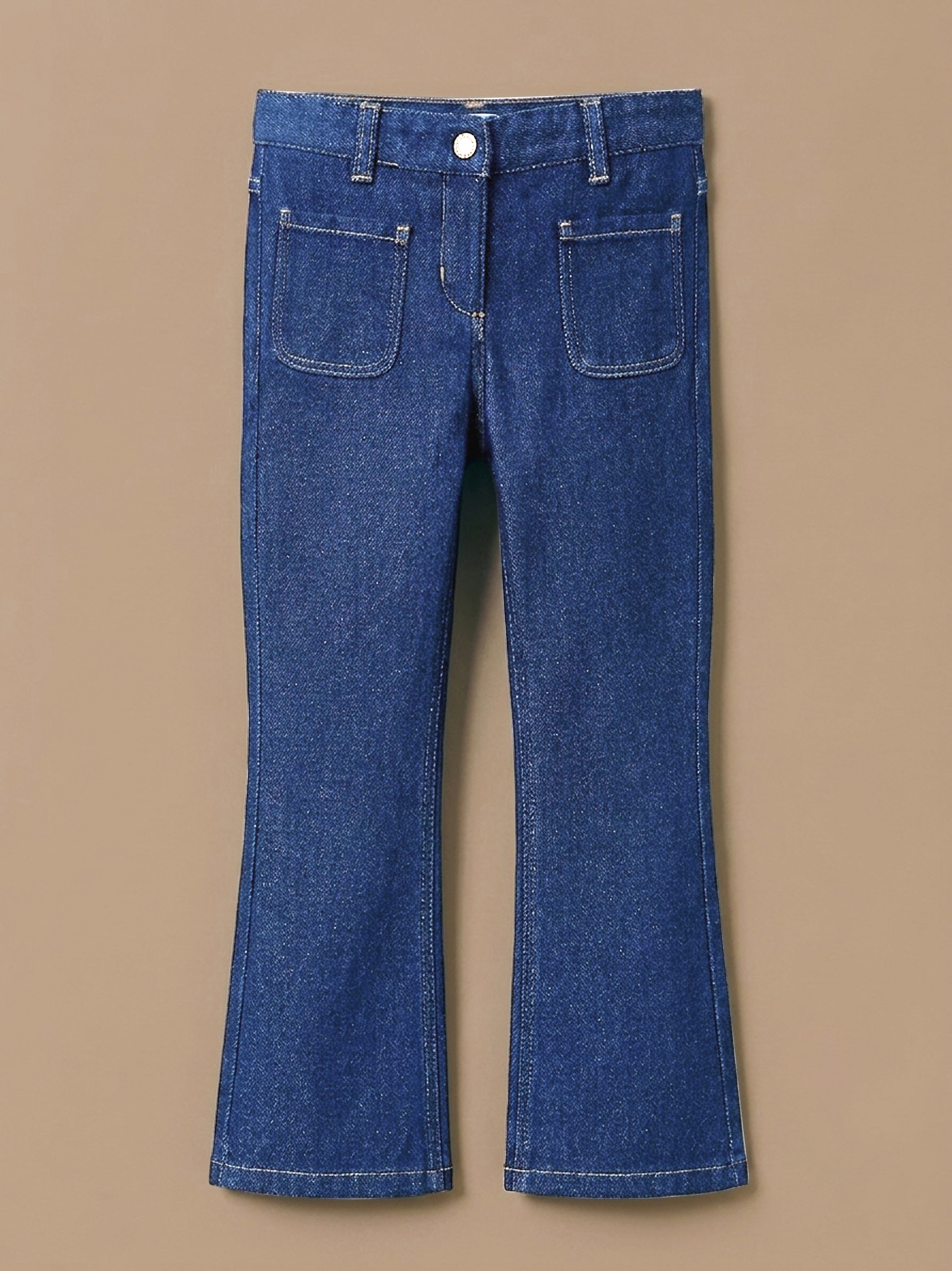 Mädchen-Denimhose, weit