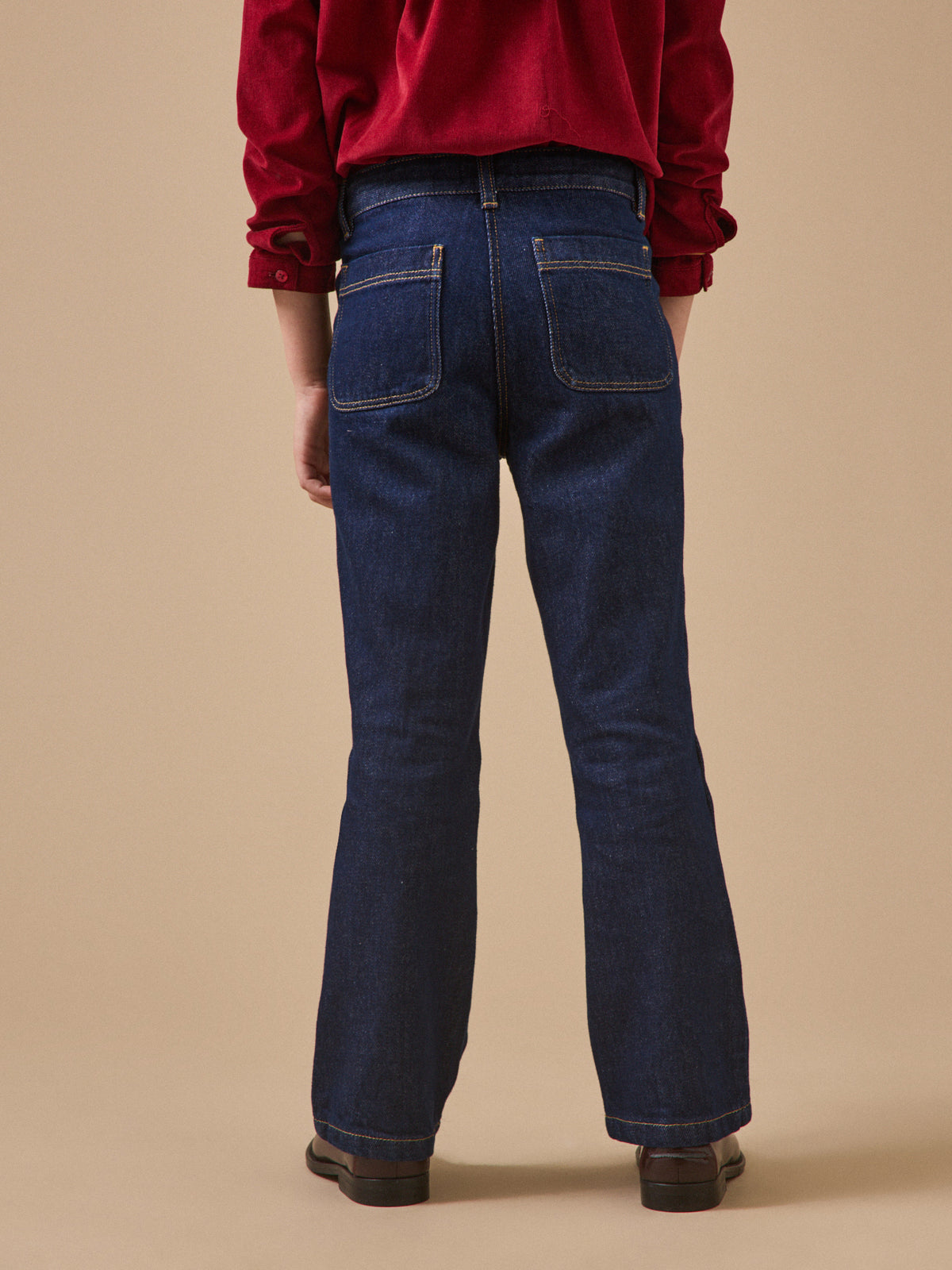 Mädchen-Denimhose, weit