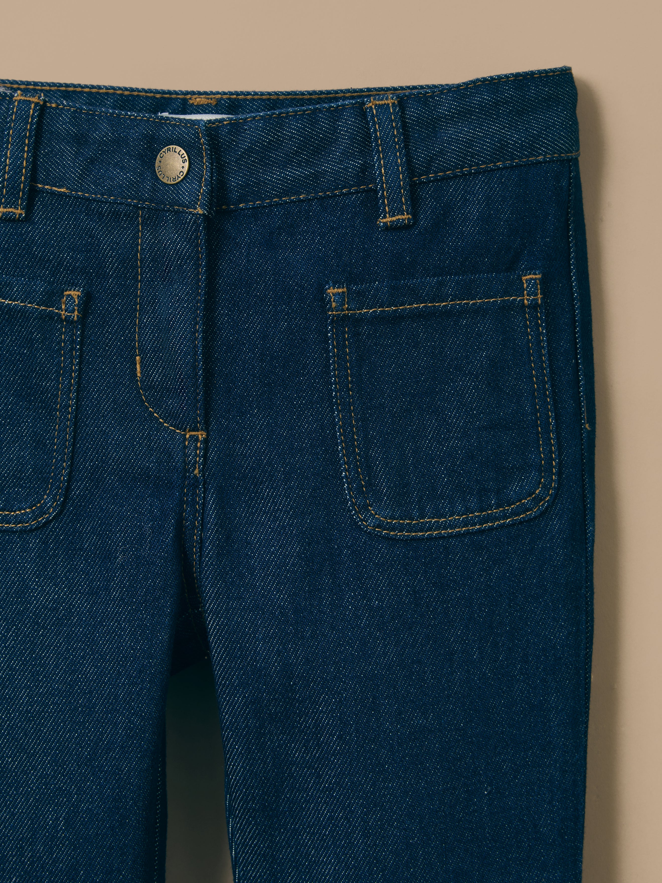 Mädchen-Denimhose, weit