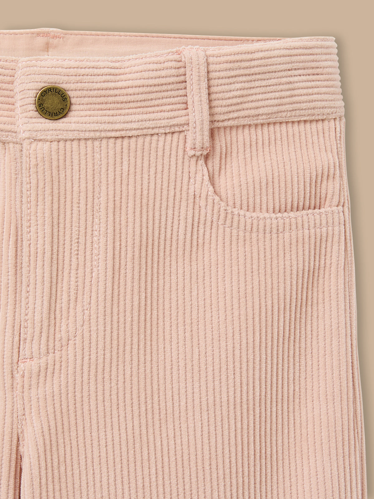 Mädchenhose aus Velours mit geradem Schnitt