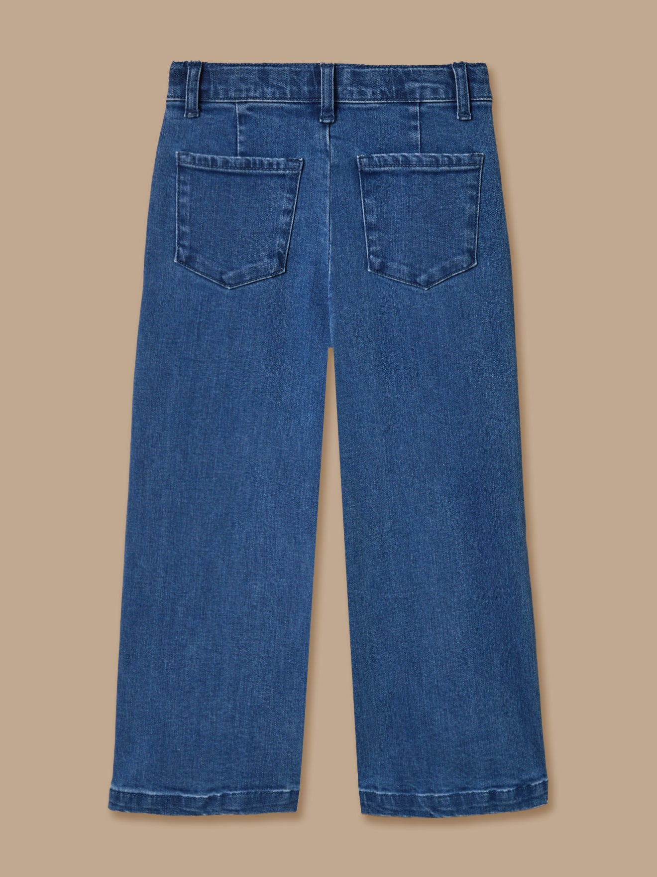 Mädchenhose aus Denim mit weitem Bein