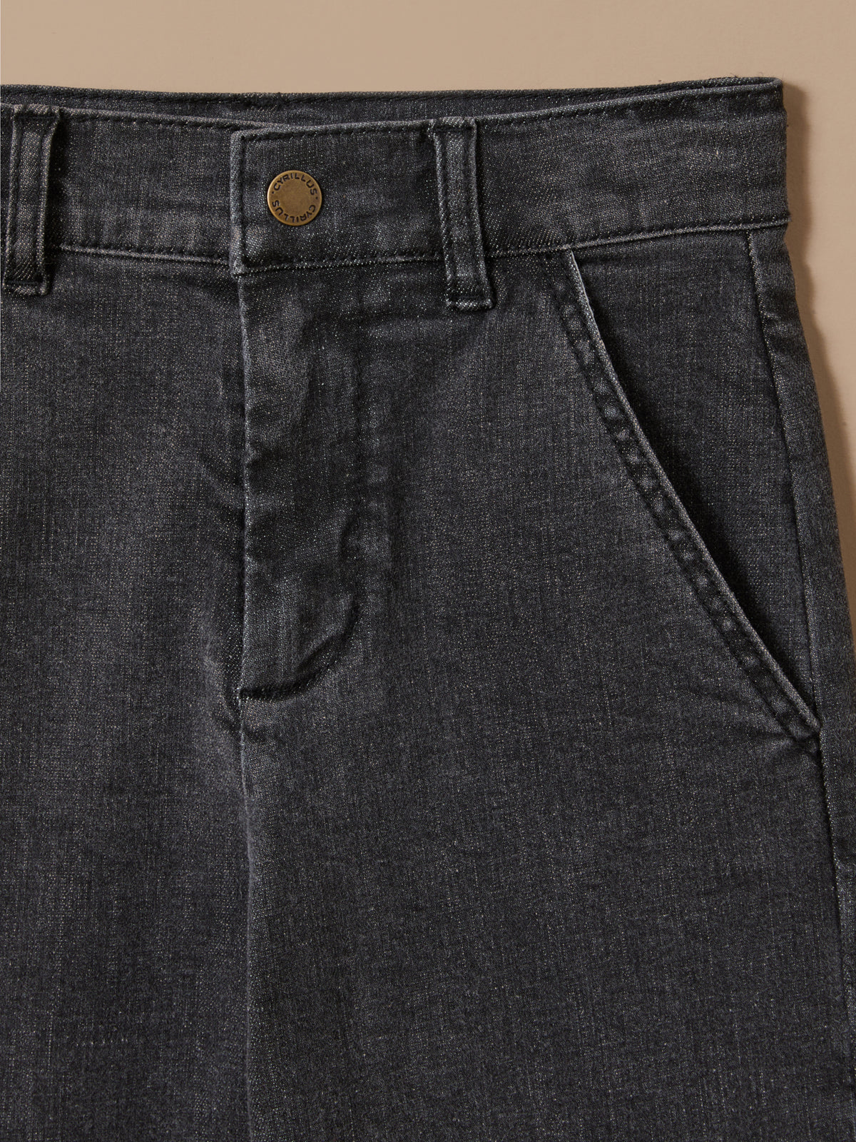 Mädchenhose aus Denim mit weitem Bein