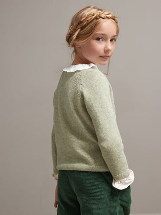 Mädchen-Cardigan aus Merino-Wolle