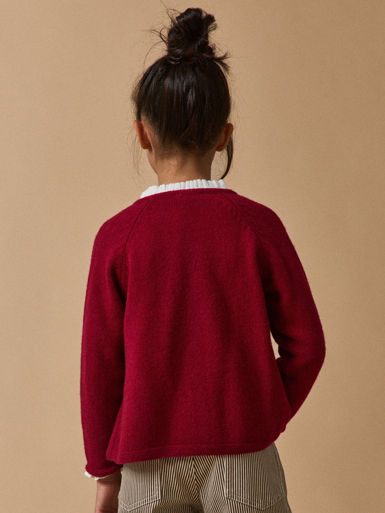 Mädchen-Cardigan aus Merino-Wolle