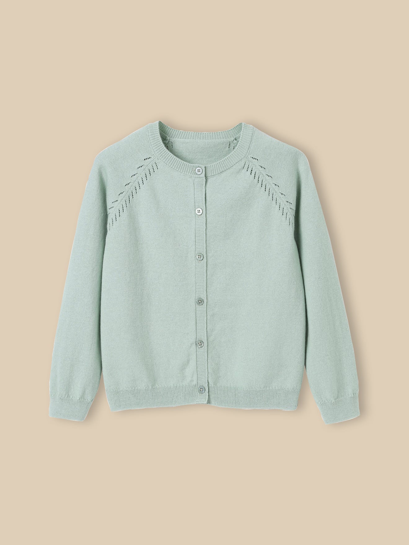 Mädchen-Cardigan aus Baumwolle und Wolle