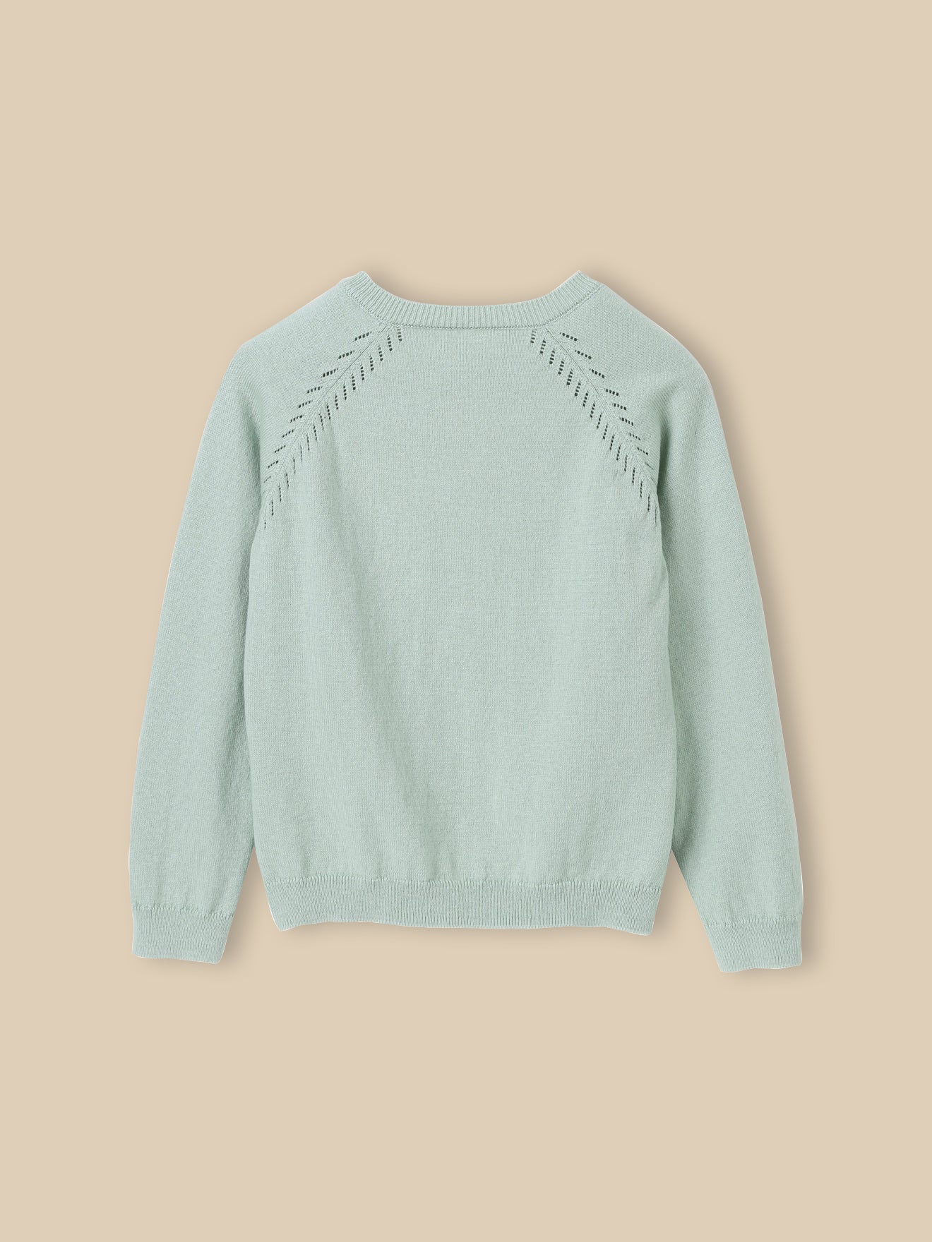 Mädchen-Cardigan aus Baumwolle und Wolle