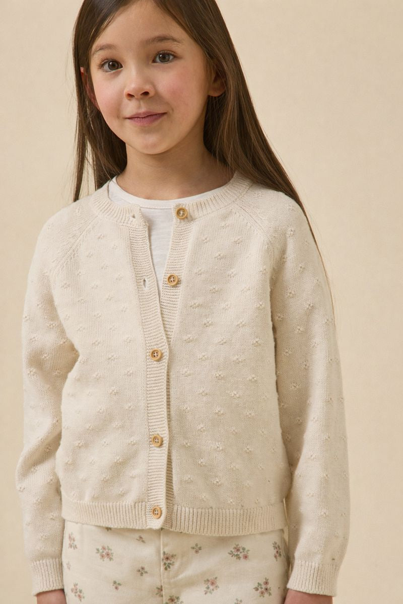 Mädchen-Cardigan mit Musterstrick