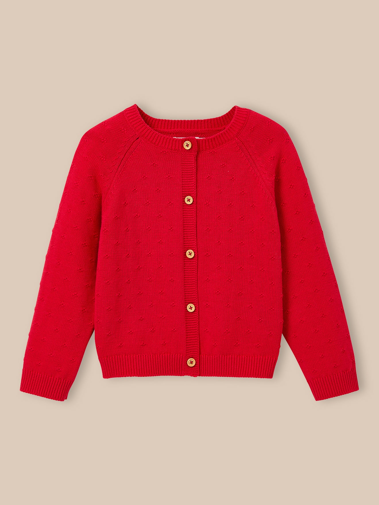 Mädchen-Cardigan mit Musterstrick
