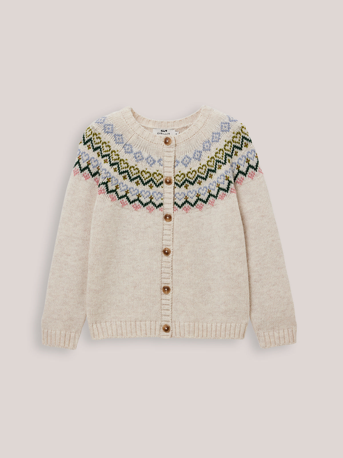 Mädchen-Cardigan mit Jacquard-Muster