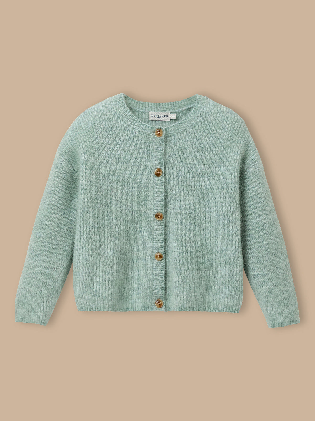 Mädchen-Cardigan mit Wolle und Mohair