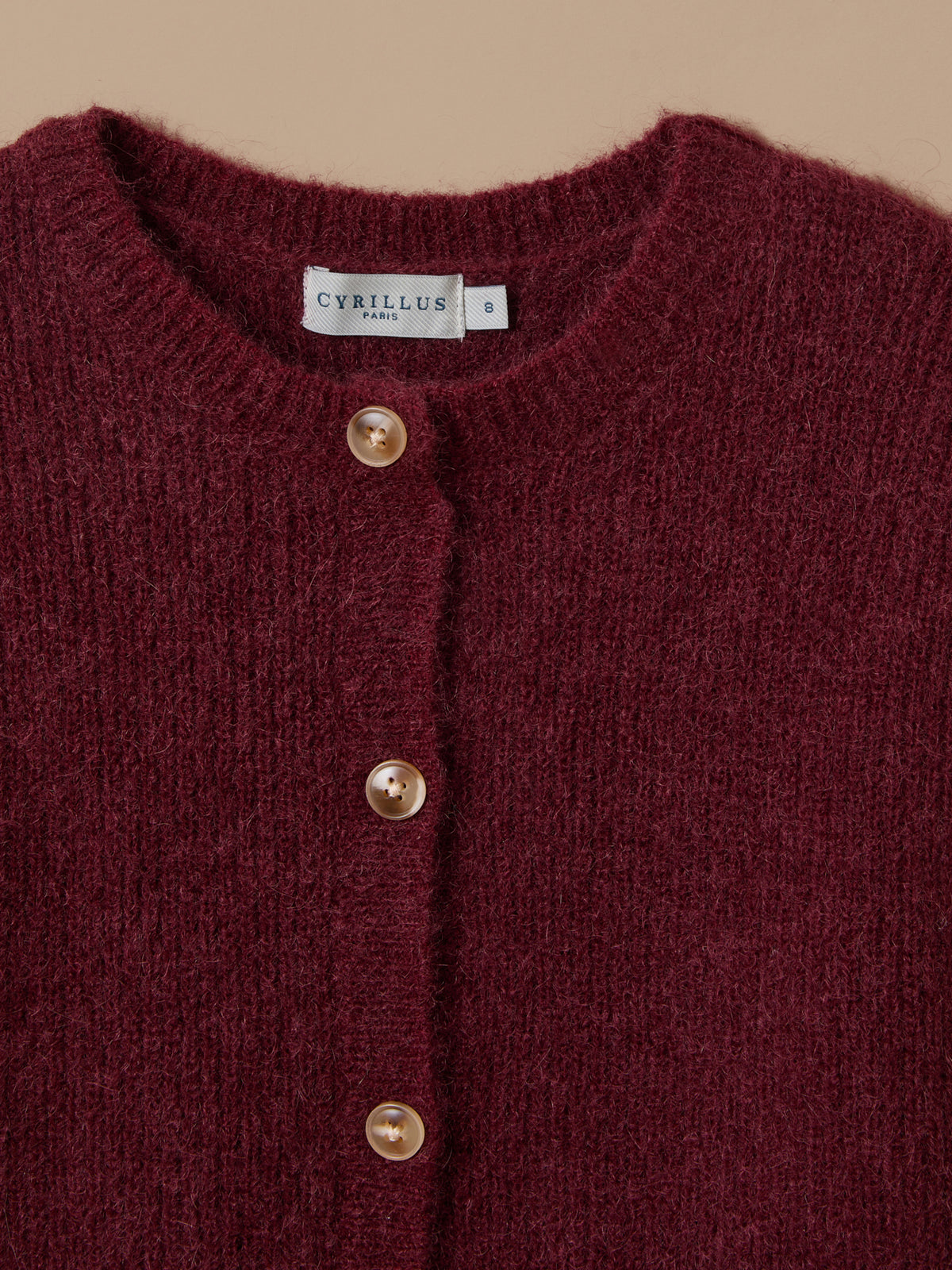 Mädchen-Cardigan mit Wolle und Mohair