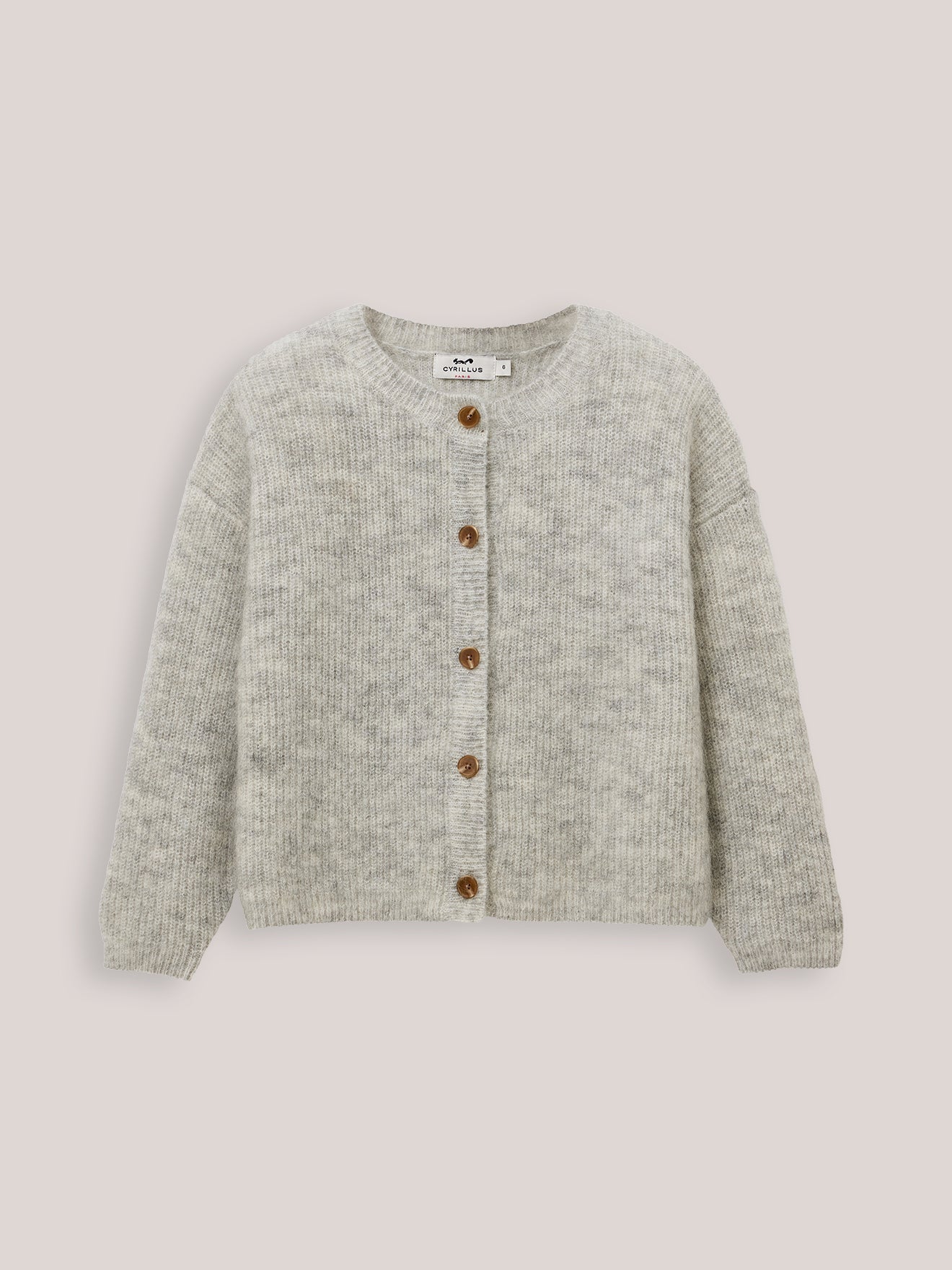 Mädchen-Cardigan mit Wolle und Mohair