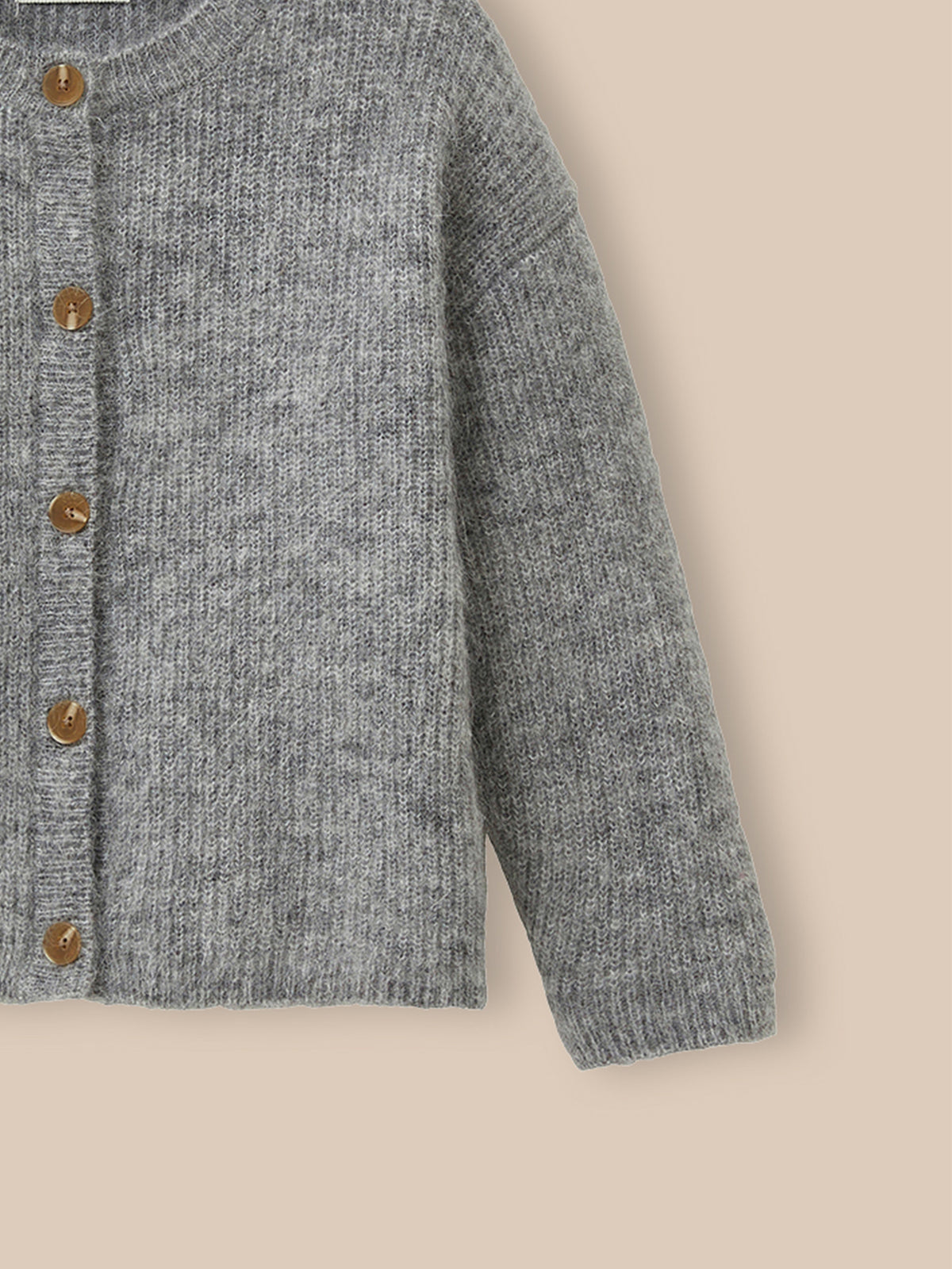 Mädchen-Cardigan mit Wolle und Mohair