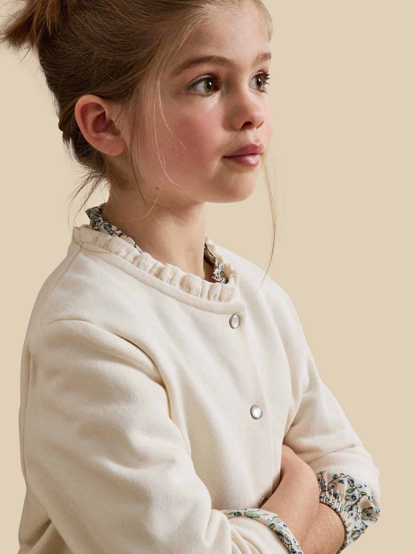 Mädchen-Cardigan aus Molton – Bio-Baumwolle