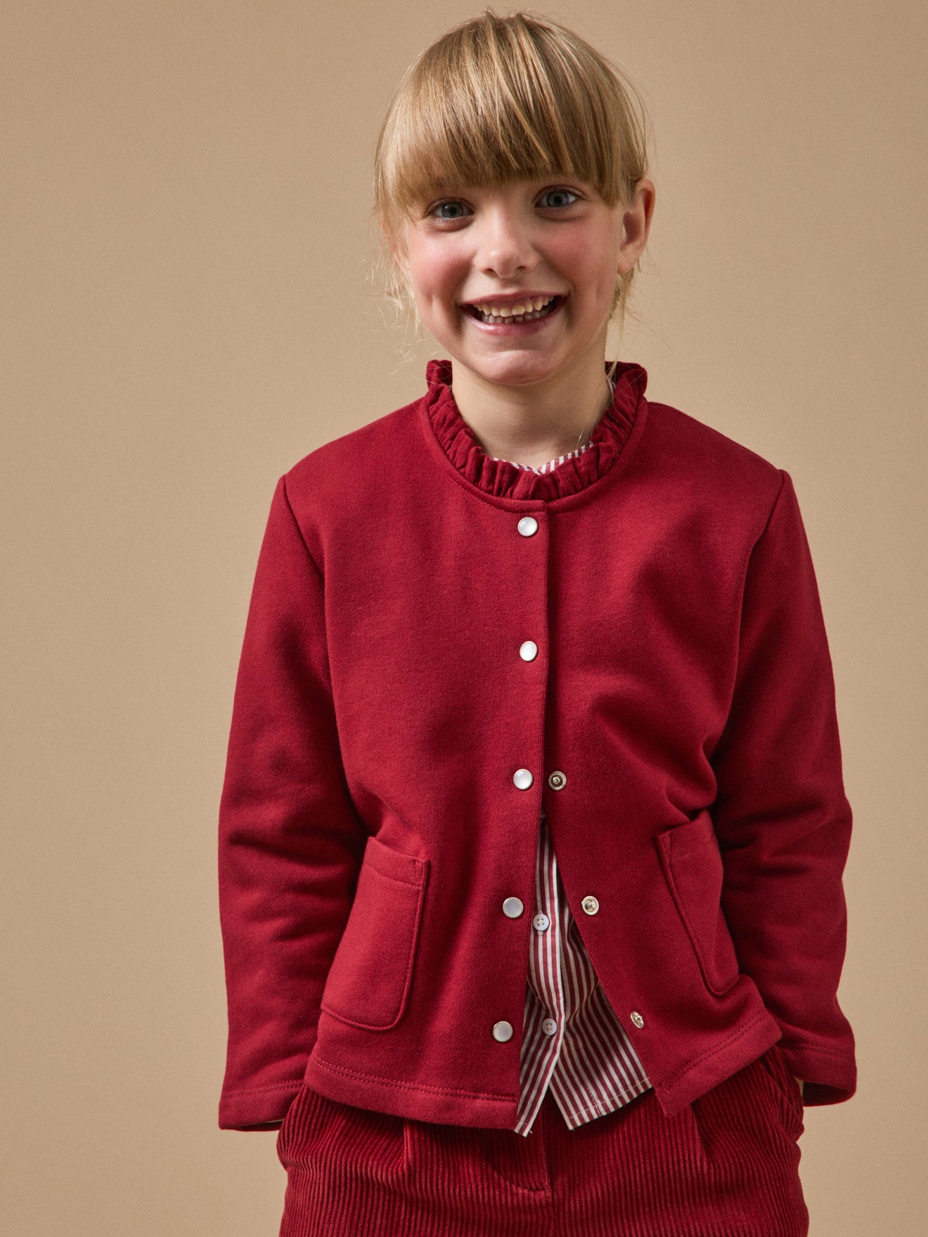 Mädchen-Cardigan aus Molton – Bio-Baumwolle