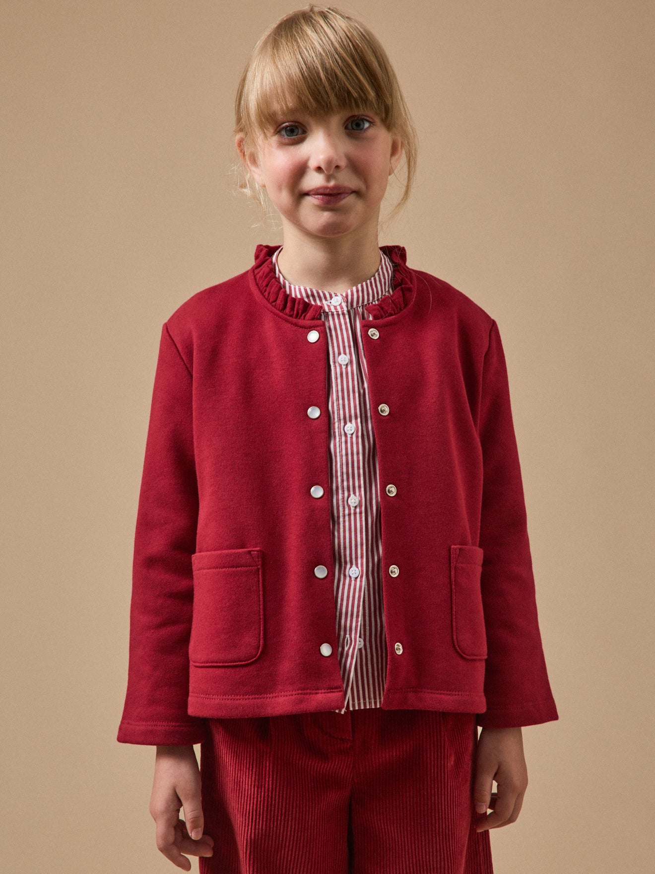 Mädchen-Cardigan aus Molton – Bio-Baumwolle