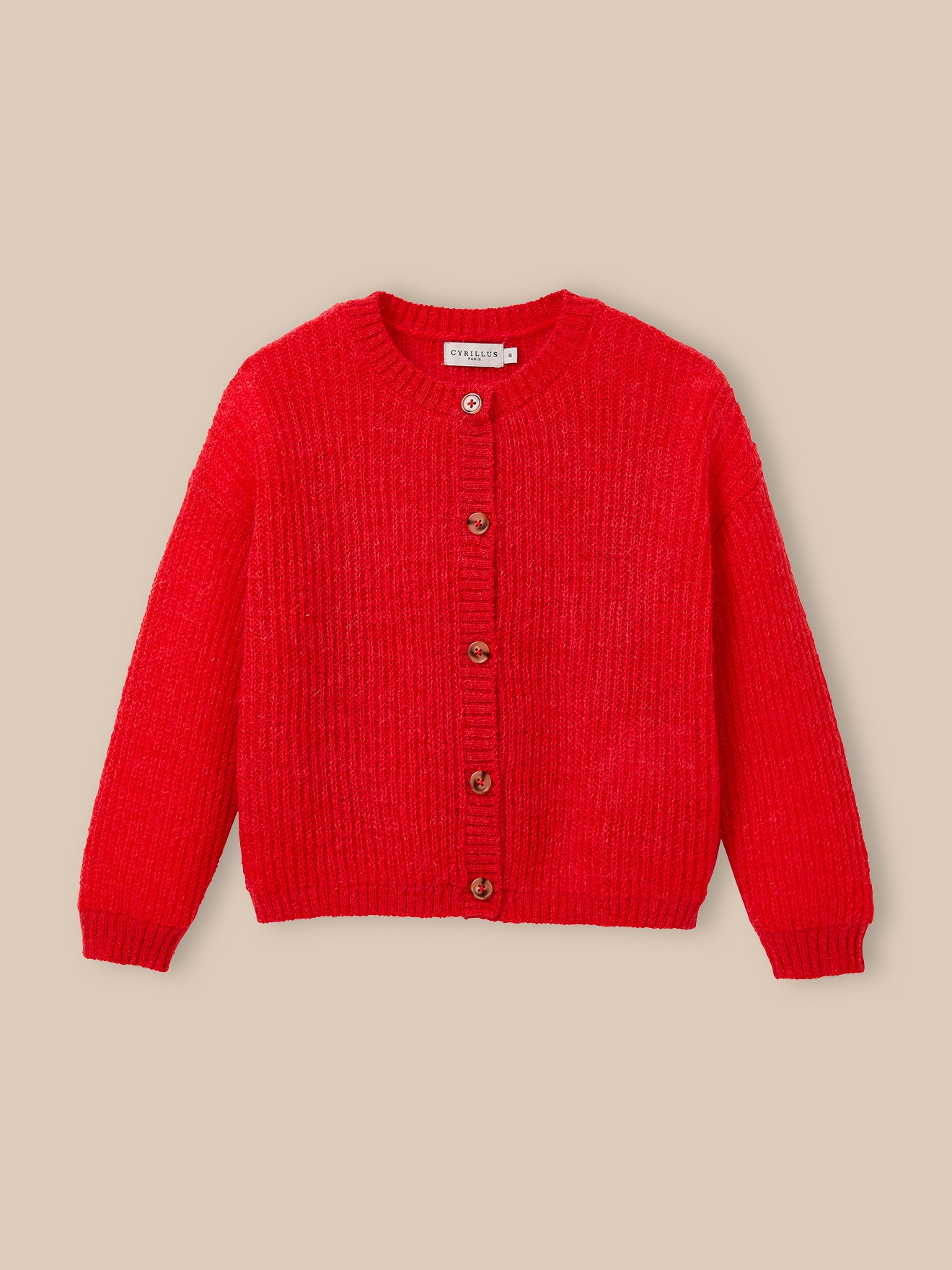 Mädchen-Cardigan mit Wolle und Mohair