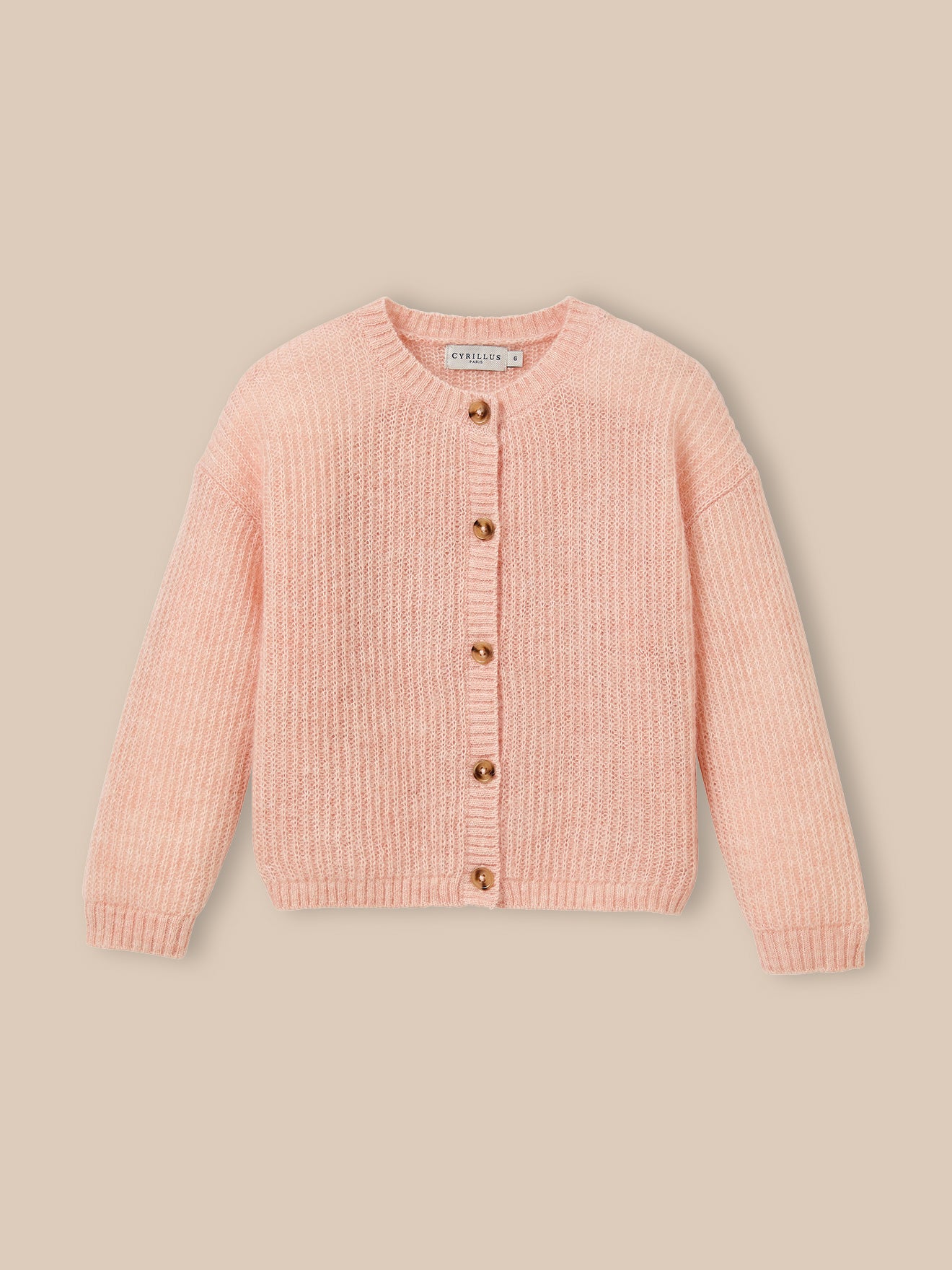 Mädchen-Cardigan mit Wolle und Mohair