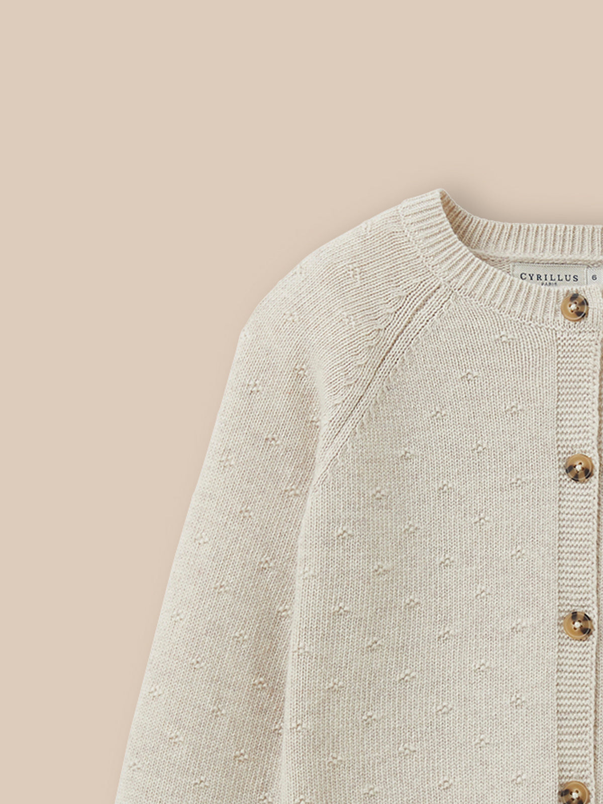 Mädchen-Cardigan mit Lochmuster